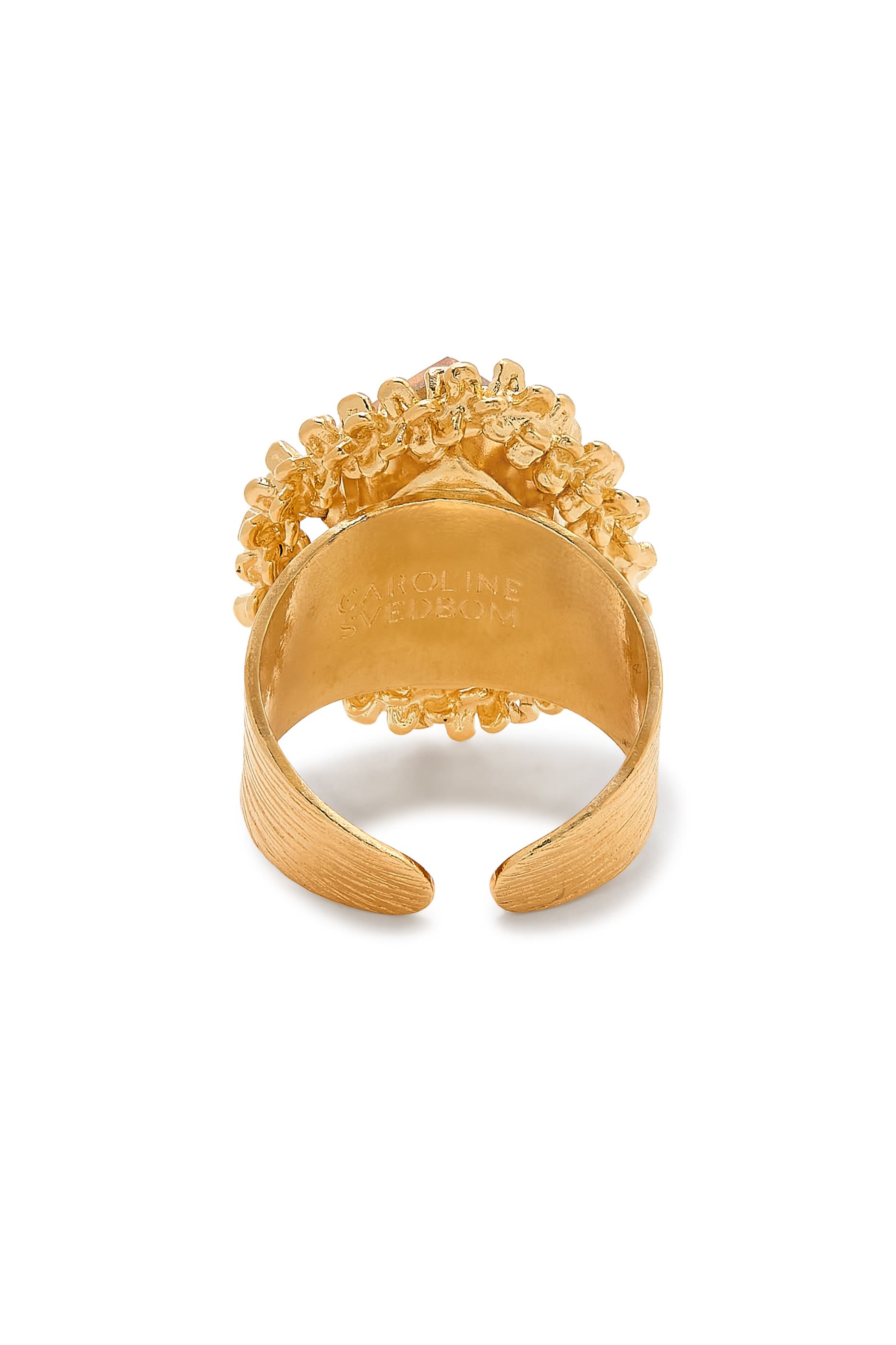 Classic Gemma Ring, 18K Gold-Plated Brass