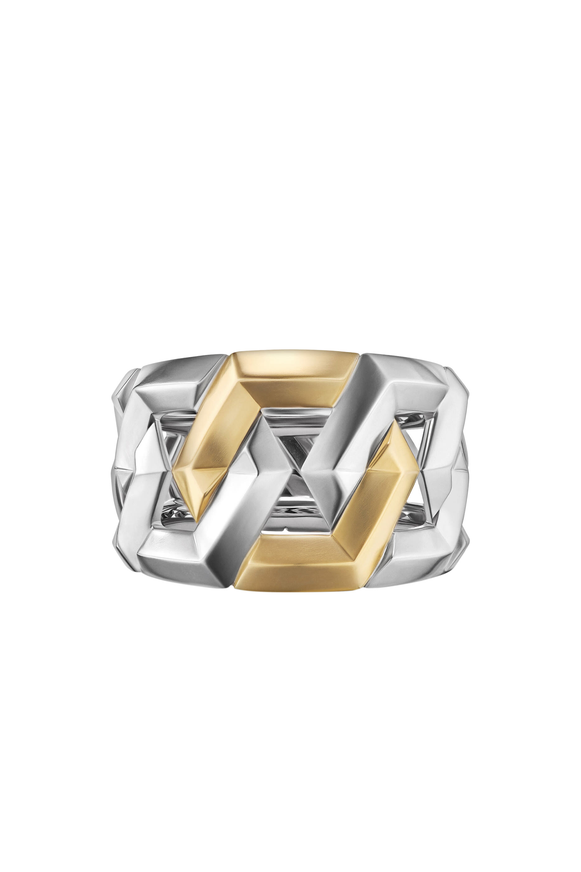 خاتم كارلايل فضة إسترلينية وذهب أصفر عيار 18