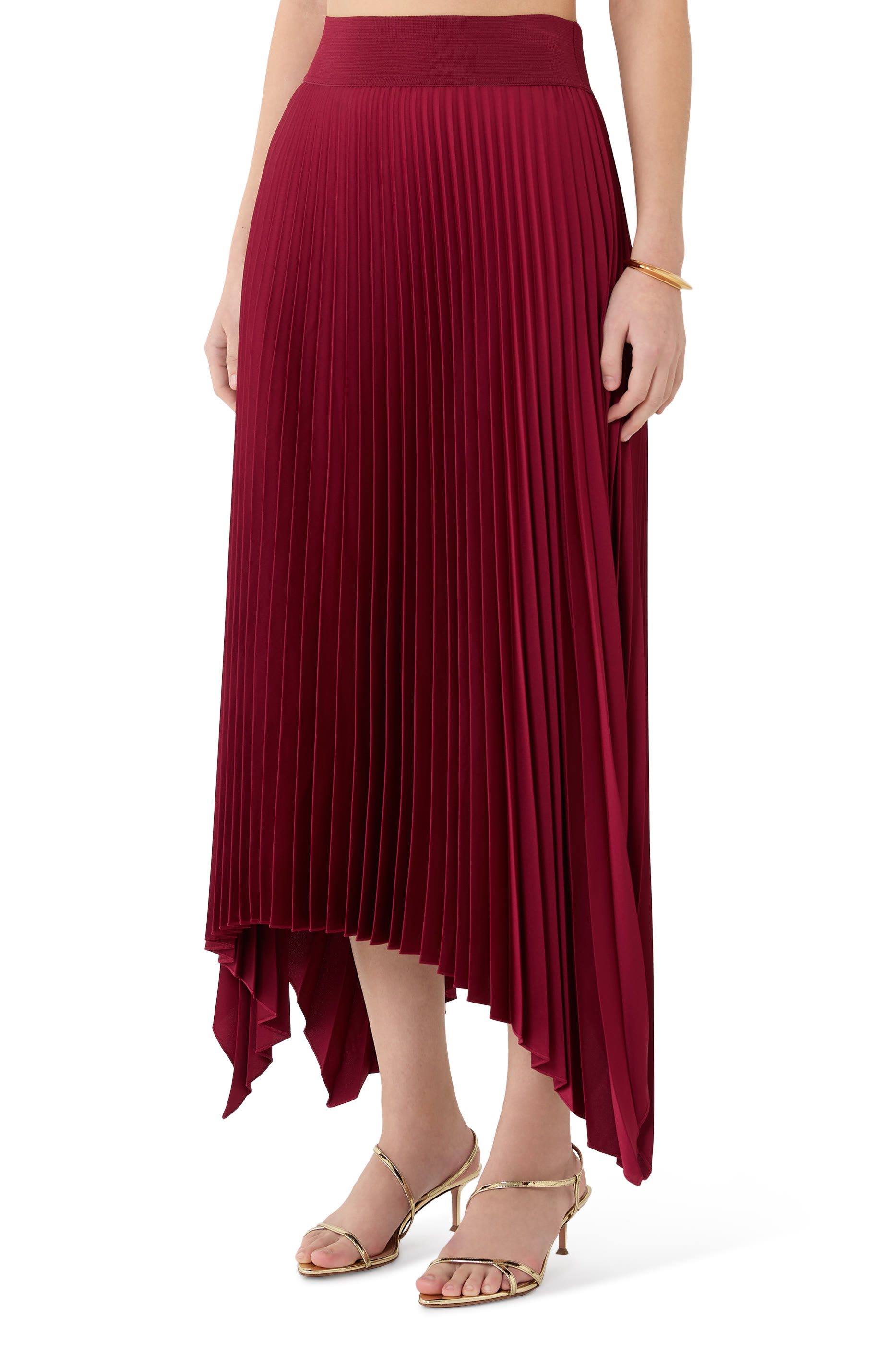 تنورة ايد منسوجة بطيات