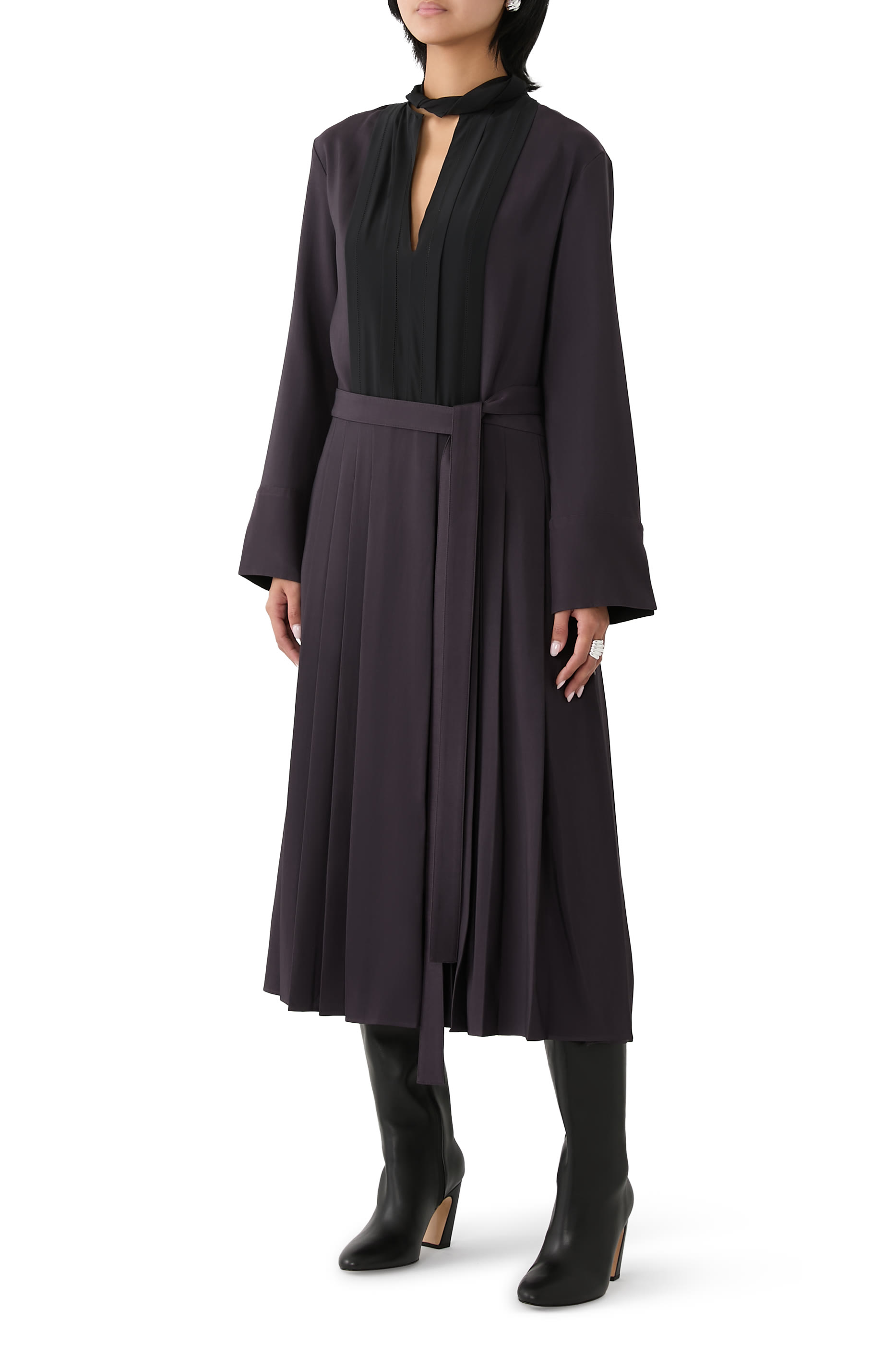 فستان سهرة دوريس متوسط الطول