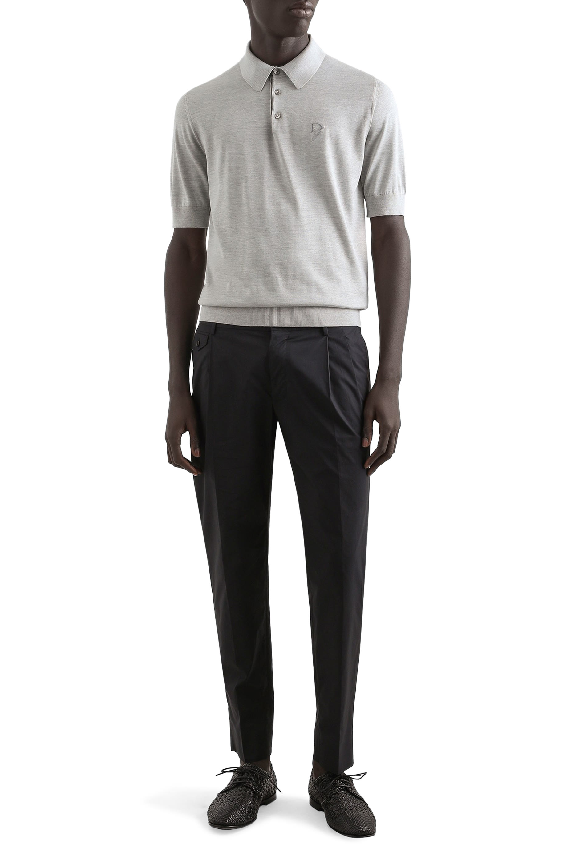 قميص بولو مطرز بشعار الماركة