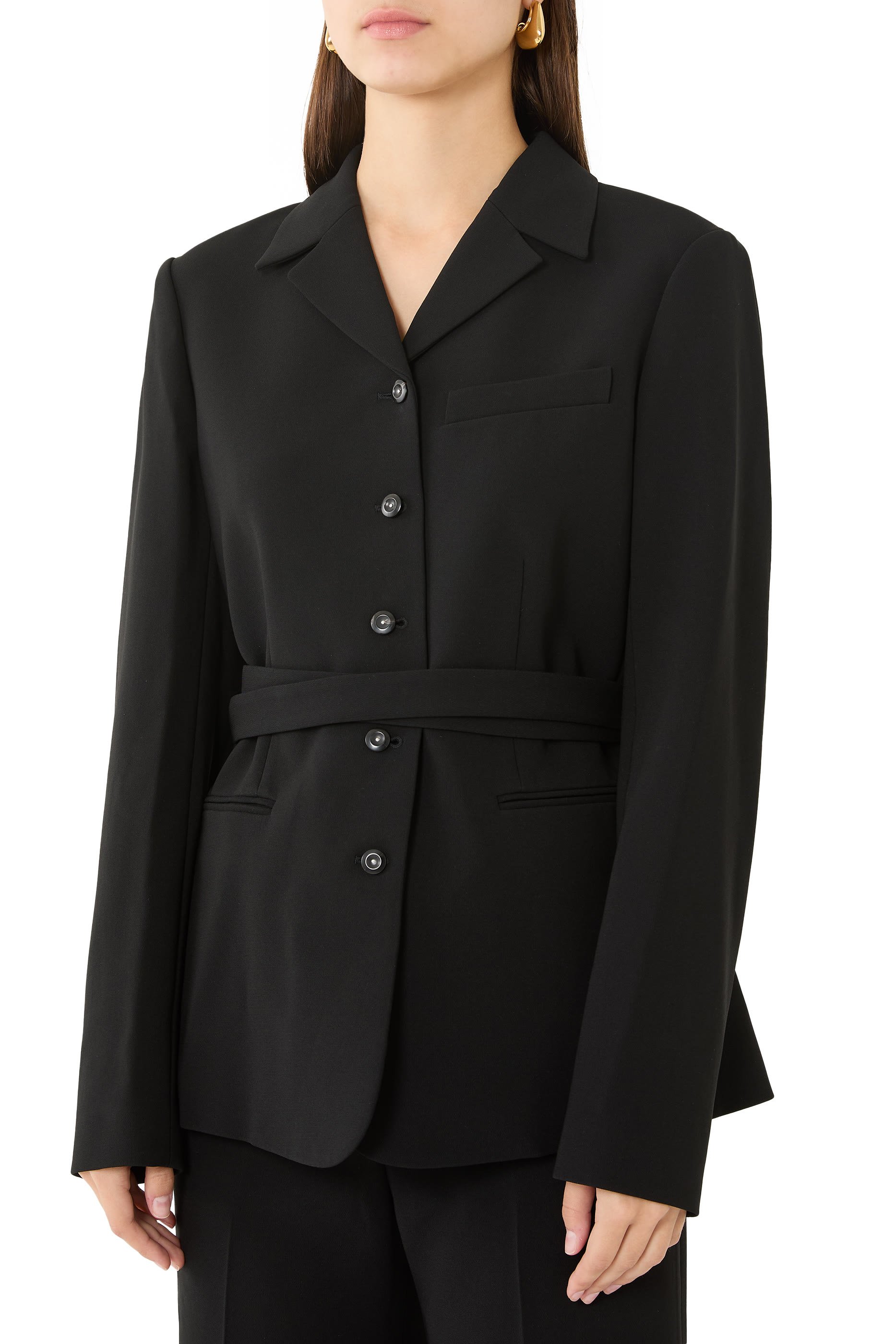 جاكيت برباط حول الخصر