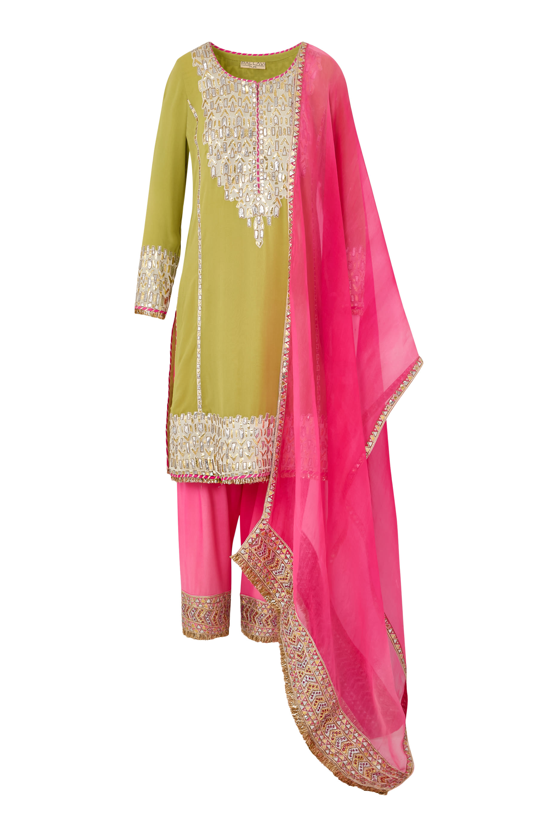 بدلة جوتا مع سلوار باكستاني ودوباتا