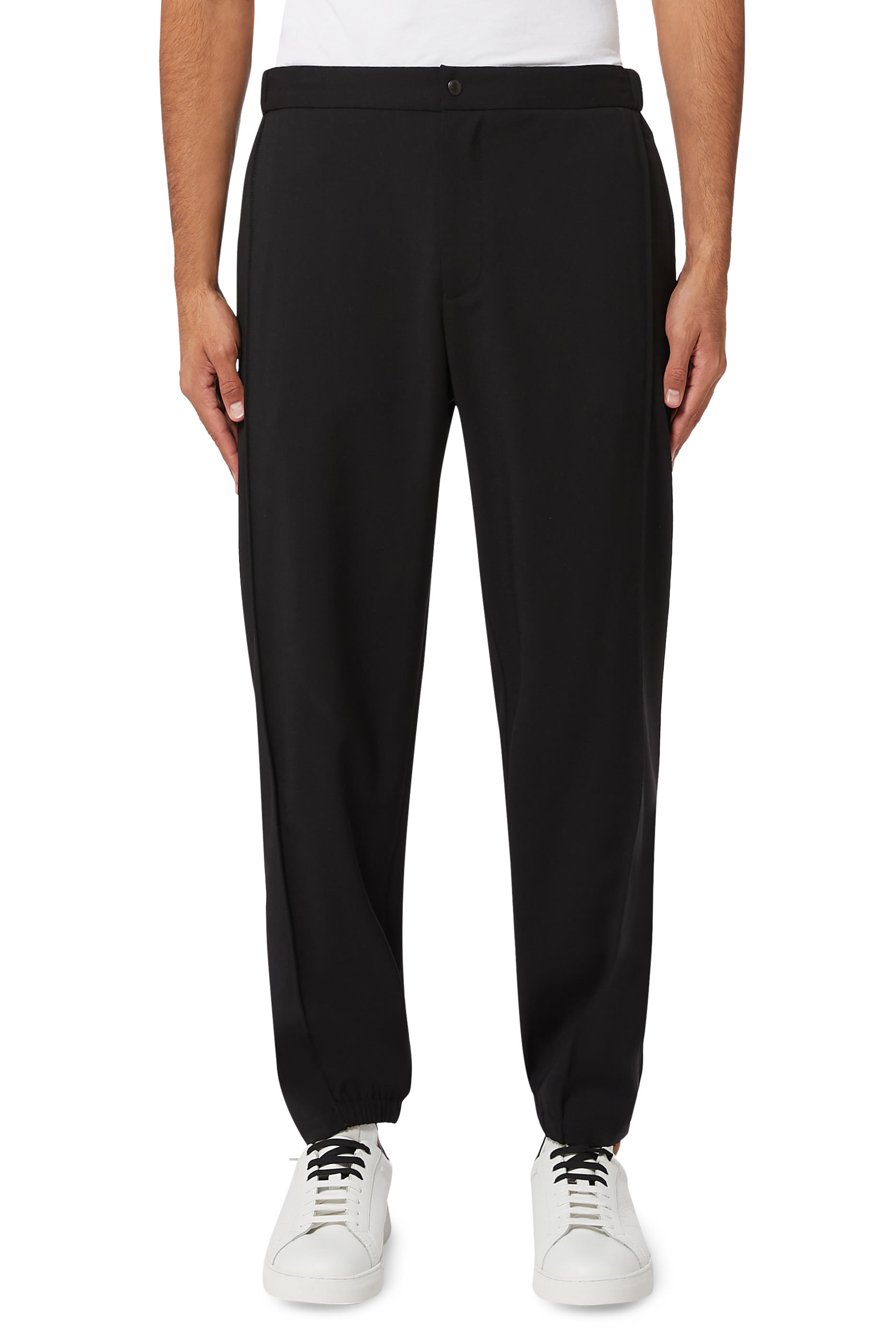 بنطال رياضي صوف بكر بقصة ساق مستقيمة