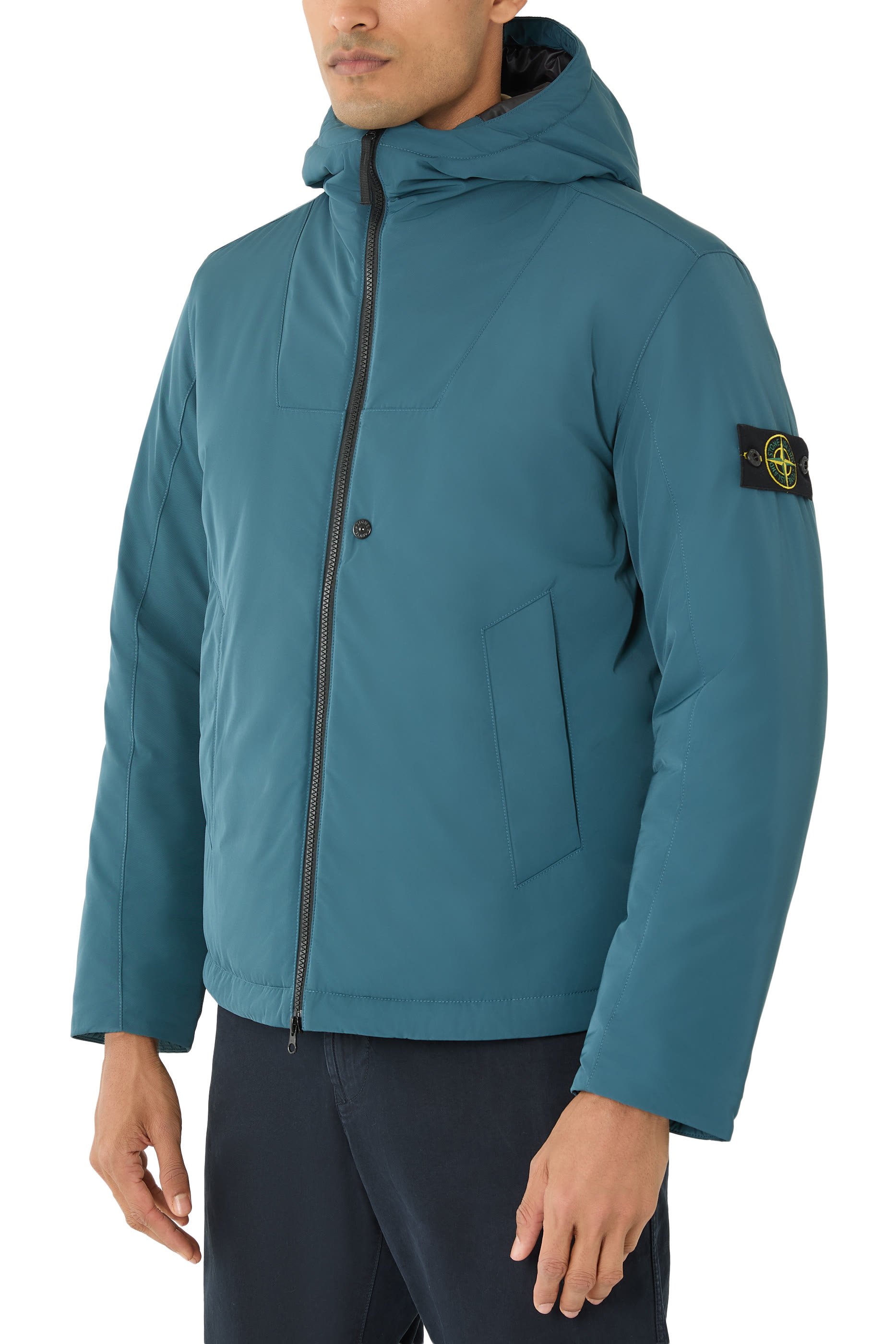 جاكيت مبطن بغطاء رأس