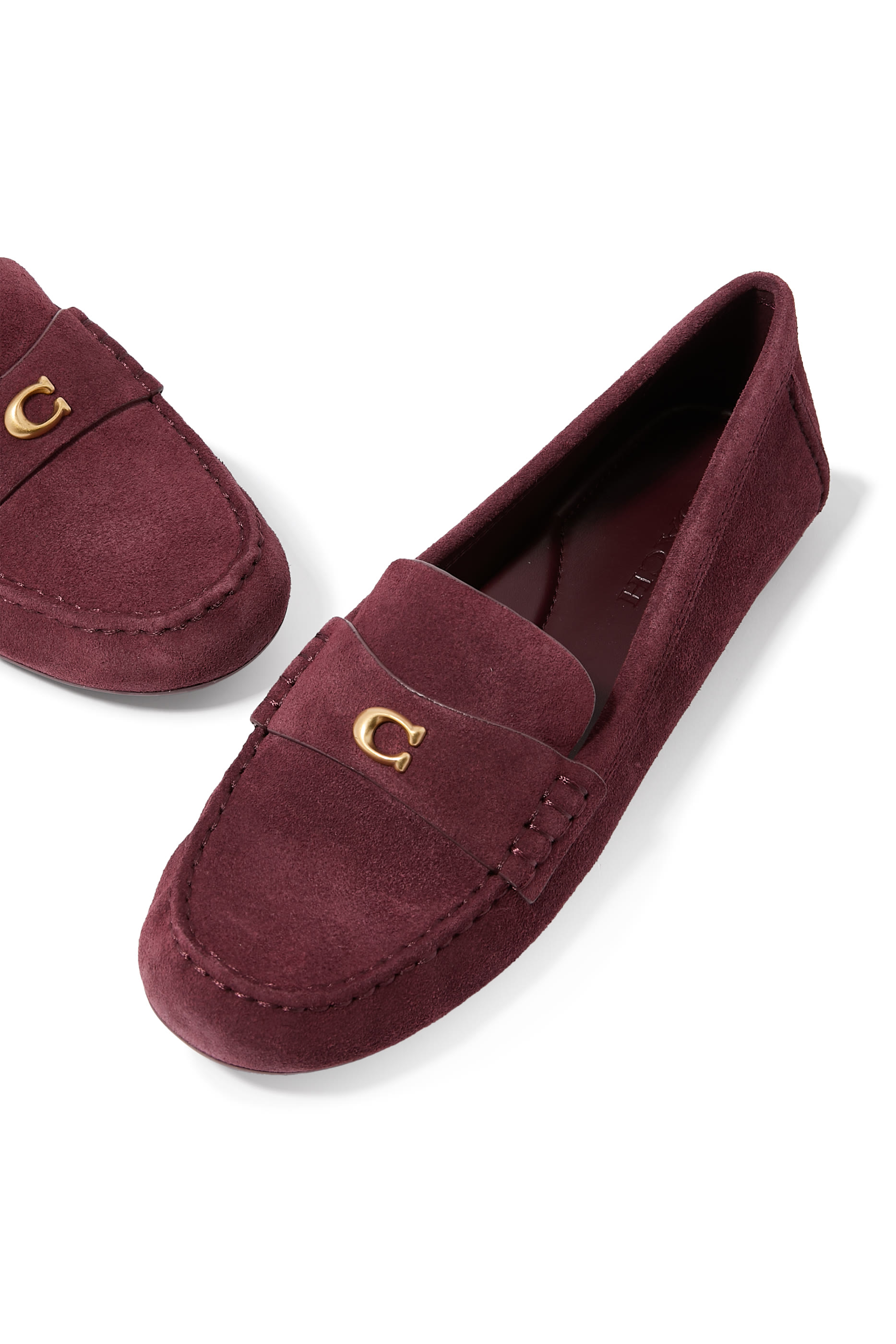 حذاء درايفر 15 سهل الارتداء مزين بحلية شعار الماركة شمواه