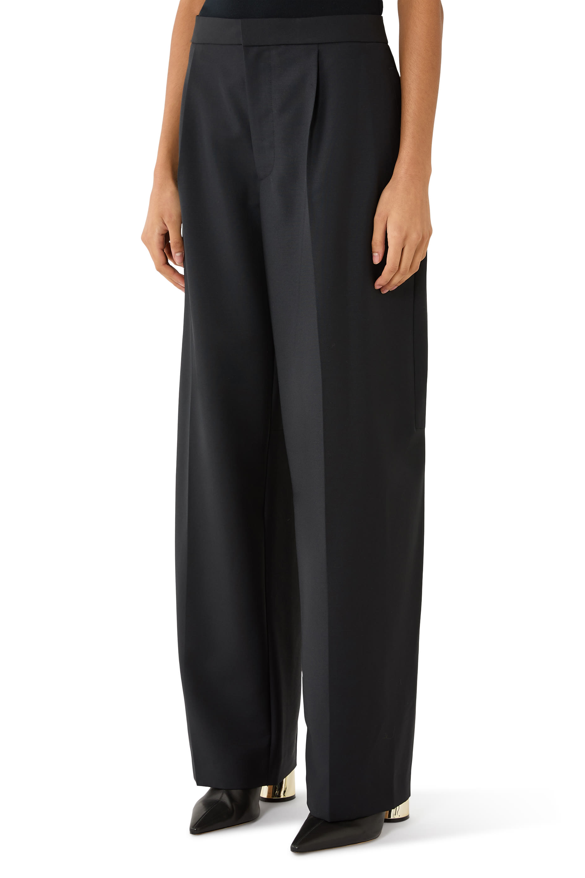 بنطال بخصر متوسط الارتفاع