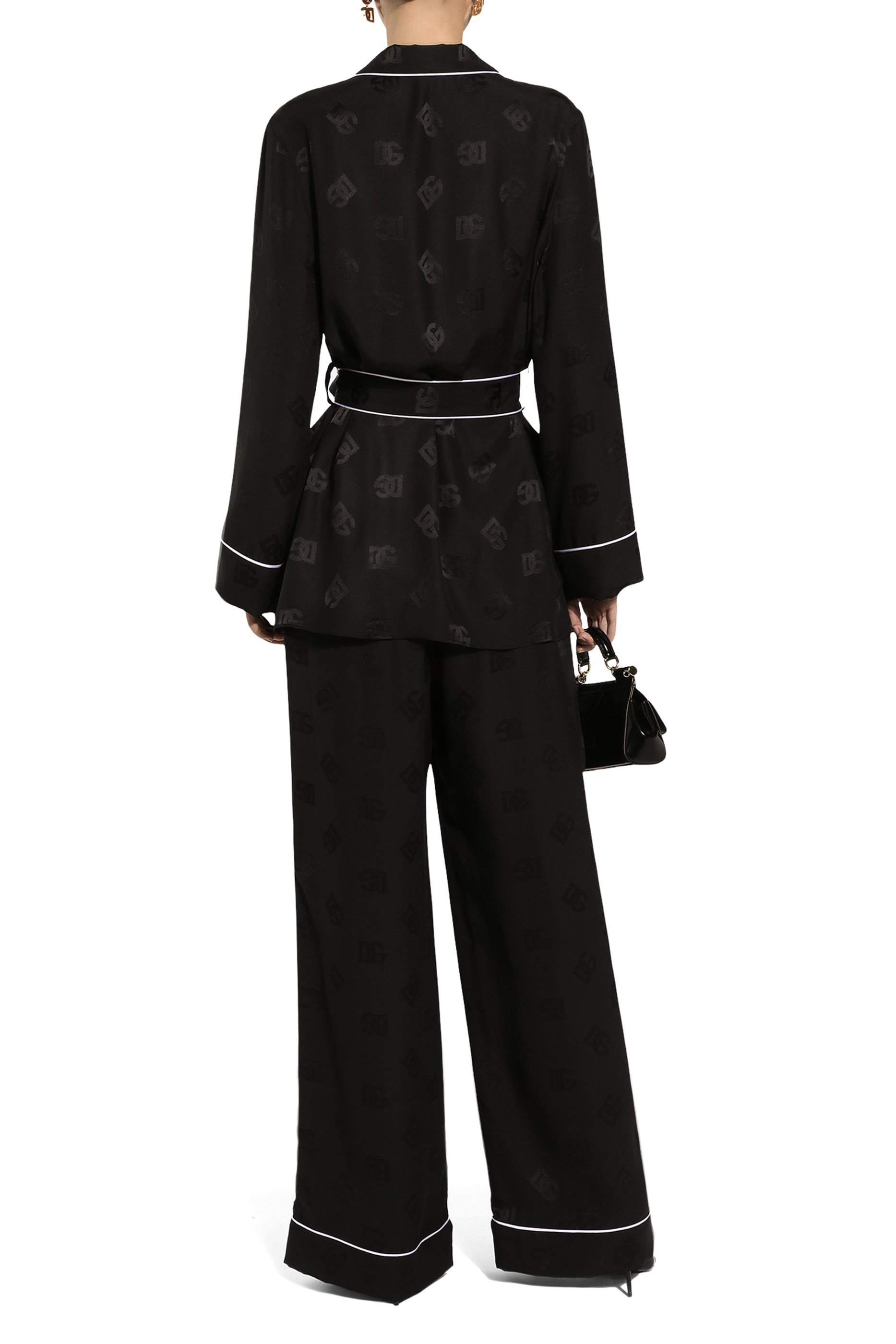 بنطال بيجامة حرير ساتان جاكار