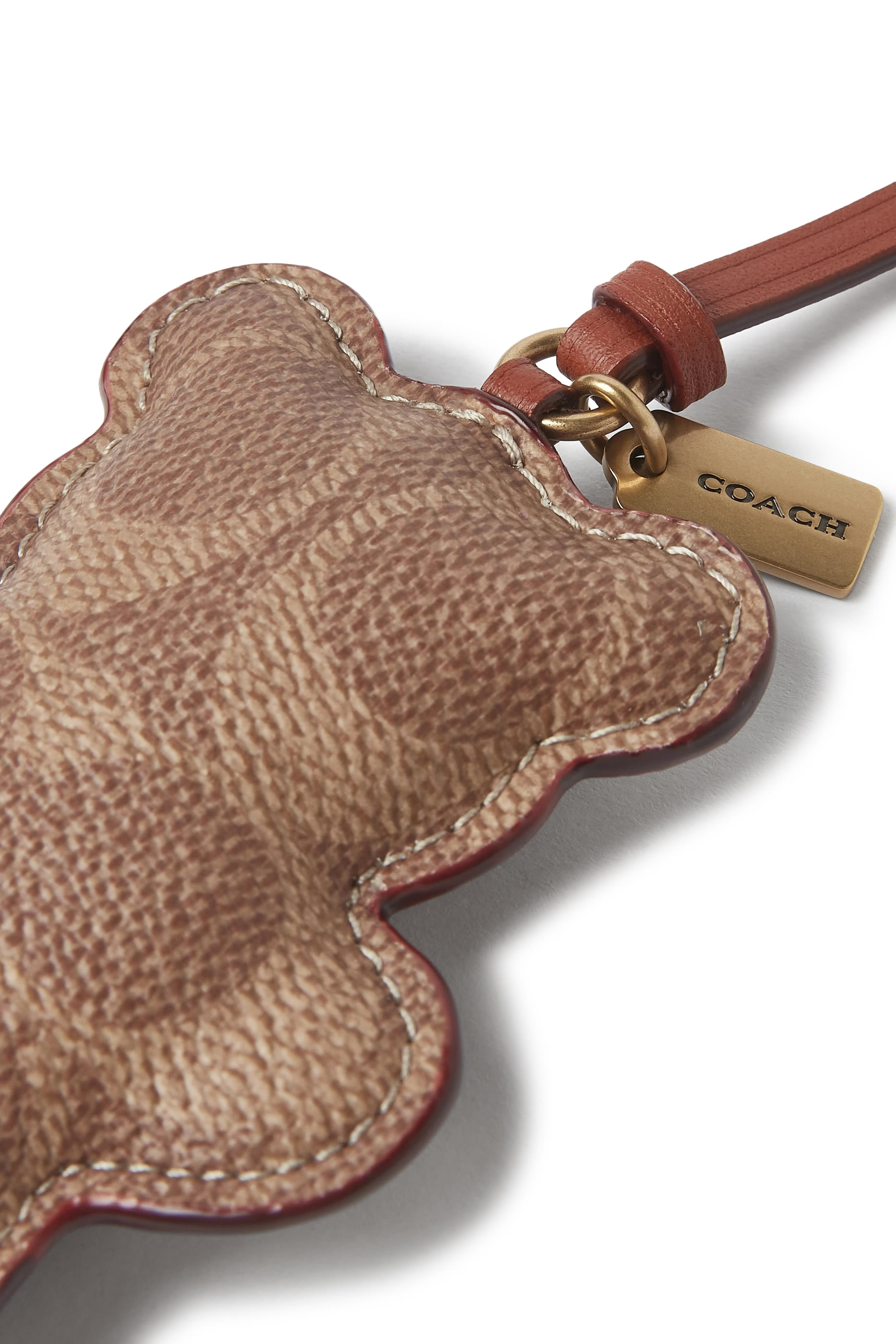 حلية حقيبة بتصميم دب منفوخ قماش قنب بشعار الماركة