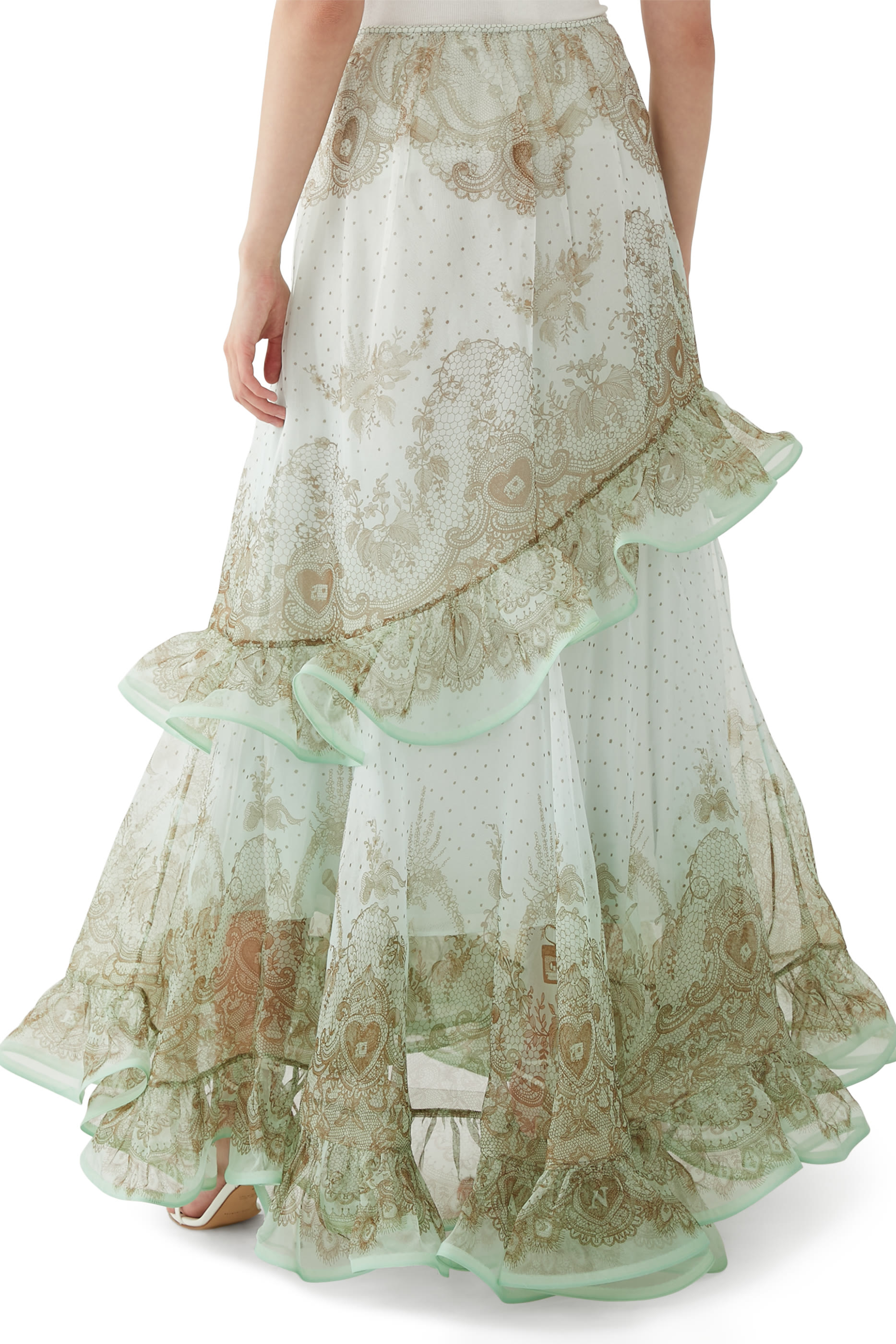 تنورة كراش طويلة بتصميم مموج