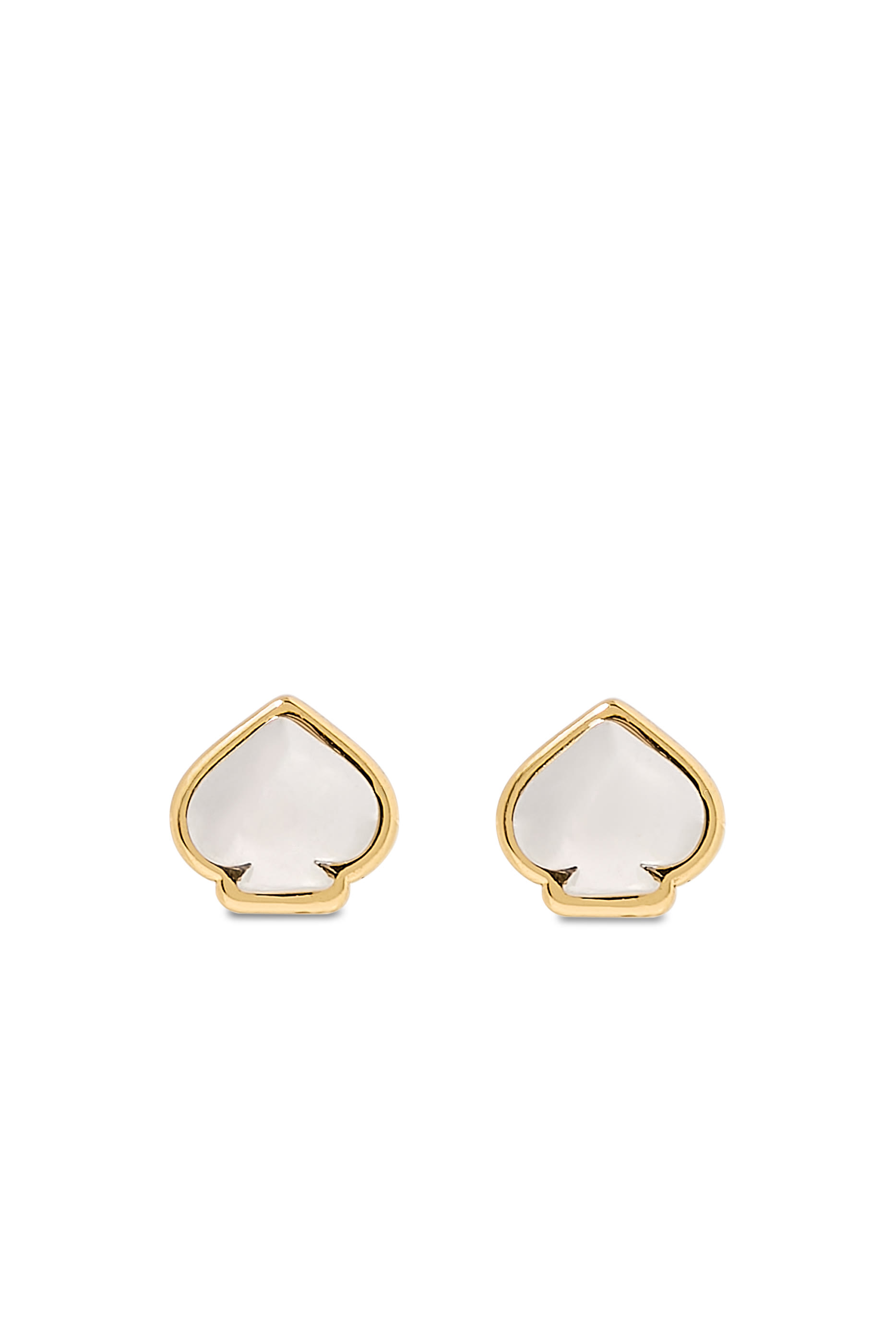 أقراط صغيرة منحوتة بالشكل البستوني، معدن مطلي ومشابك من فولاذ صحي