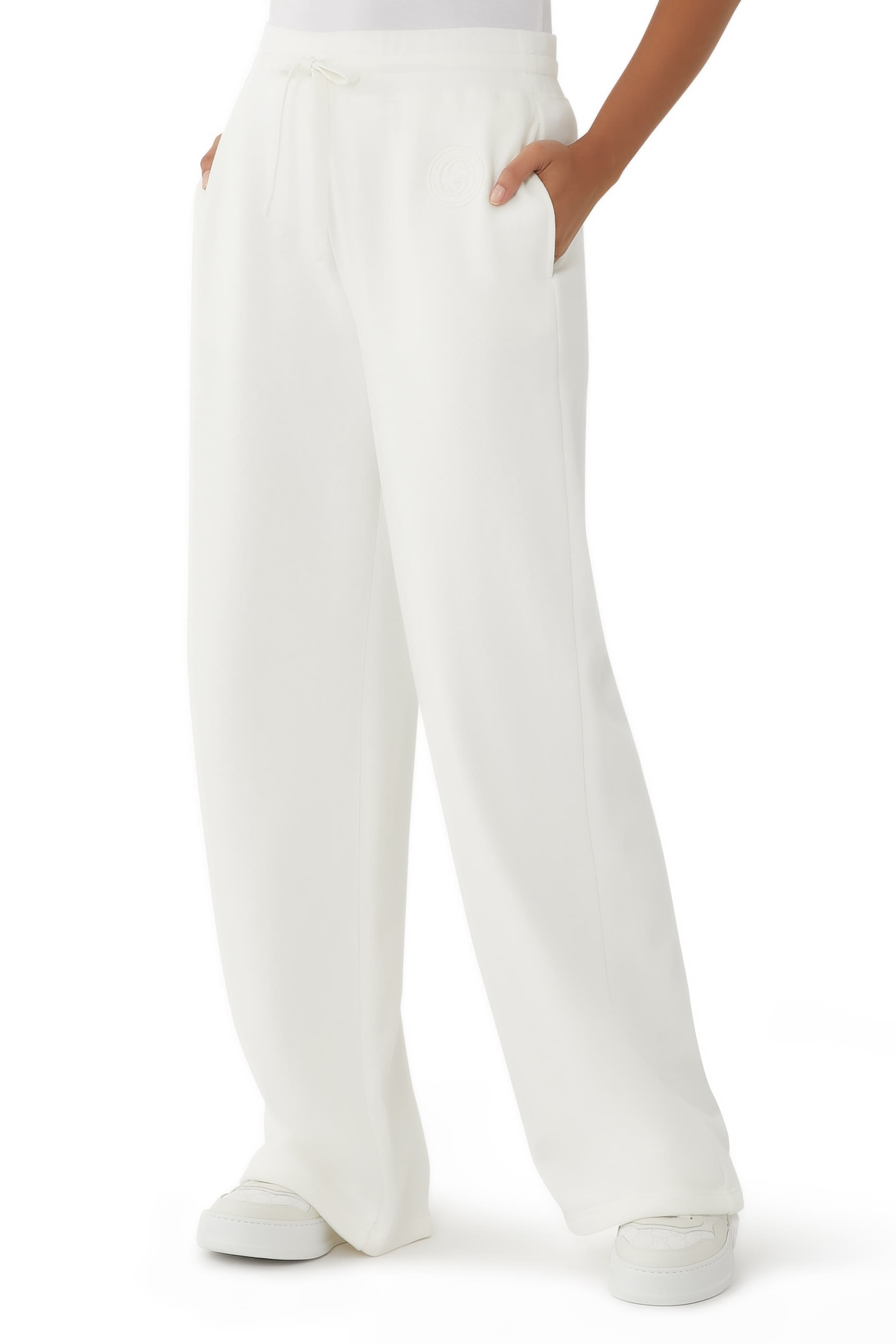 بنطال مطرز بشعار الماركة قطن جيرسيه