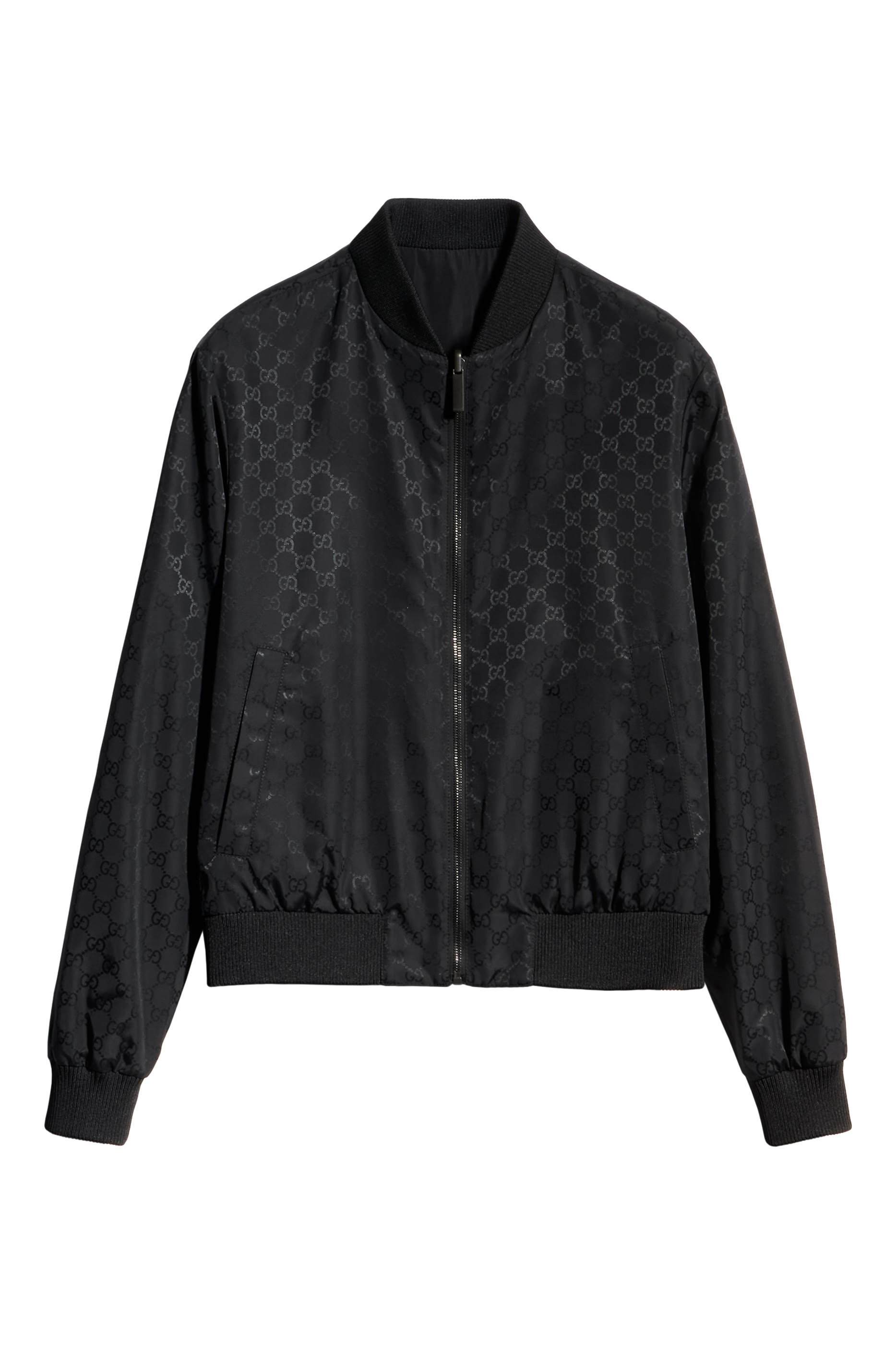 جاكيت بسحاب بتصميم بوجهين حرير فاي خفيف