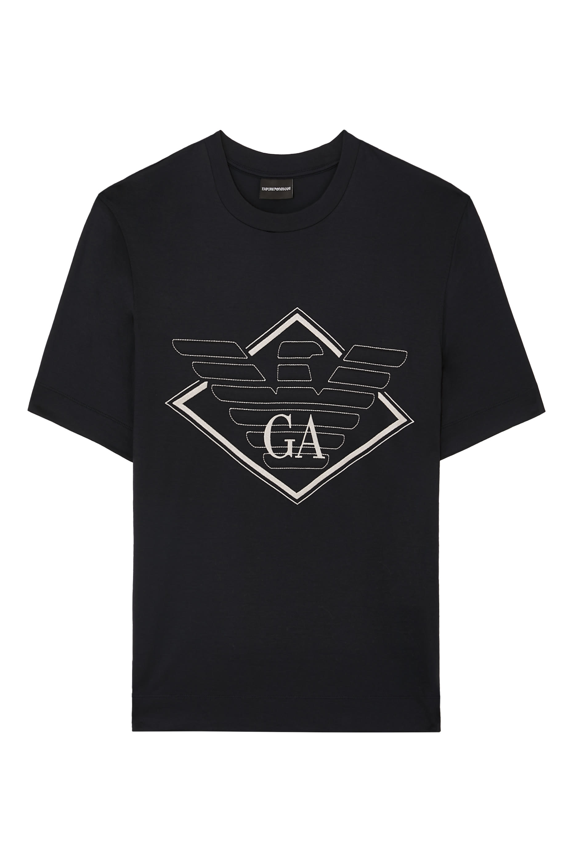 Oversized Eagle Logo Lyocell-blend Jersey T-Shirt