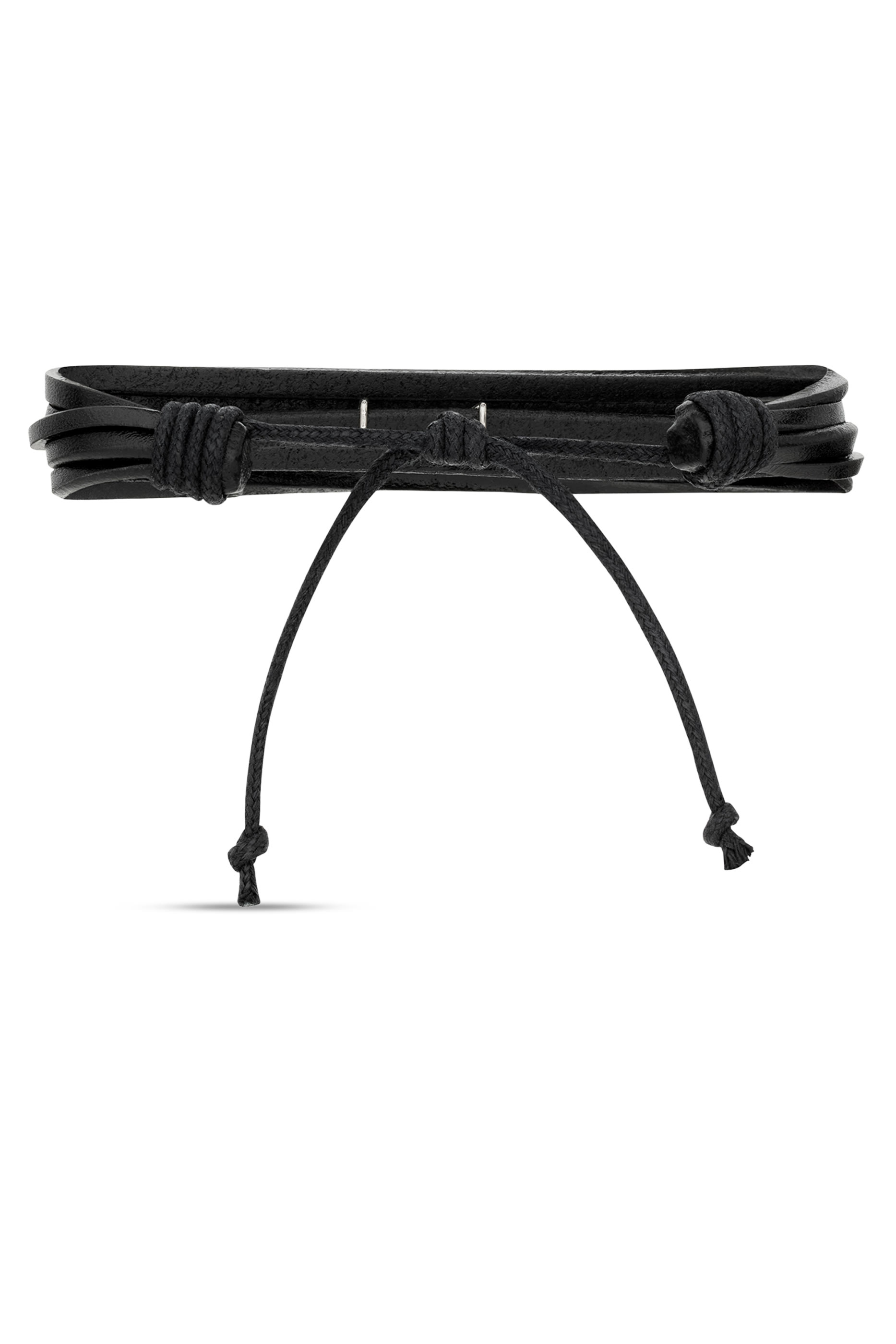 سوار بخيوط وشعار الماركة جلد