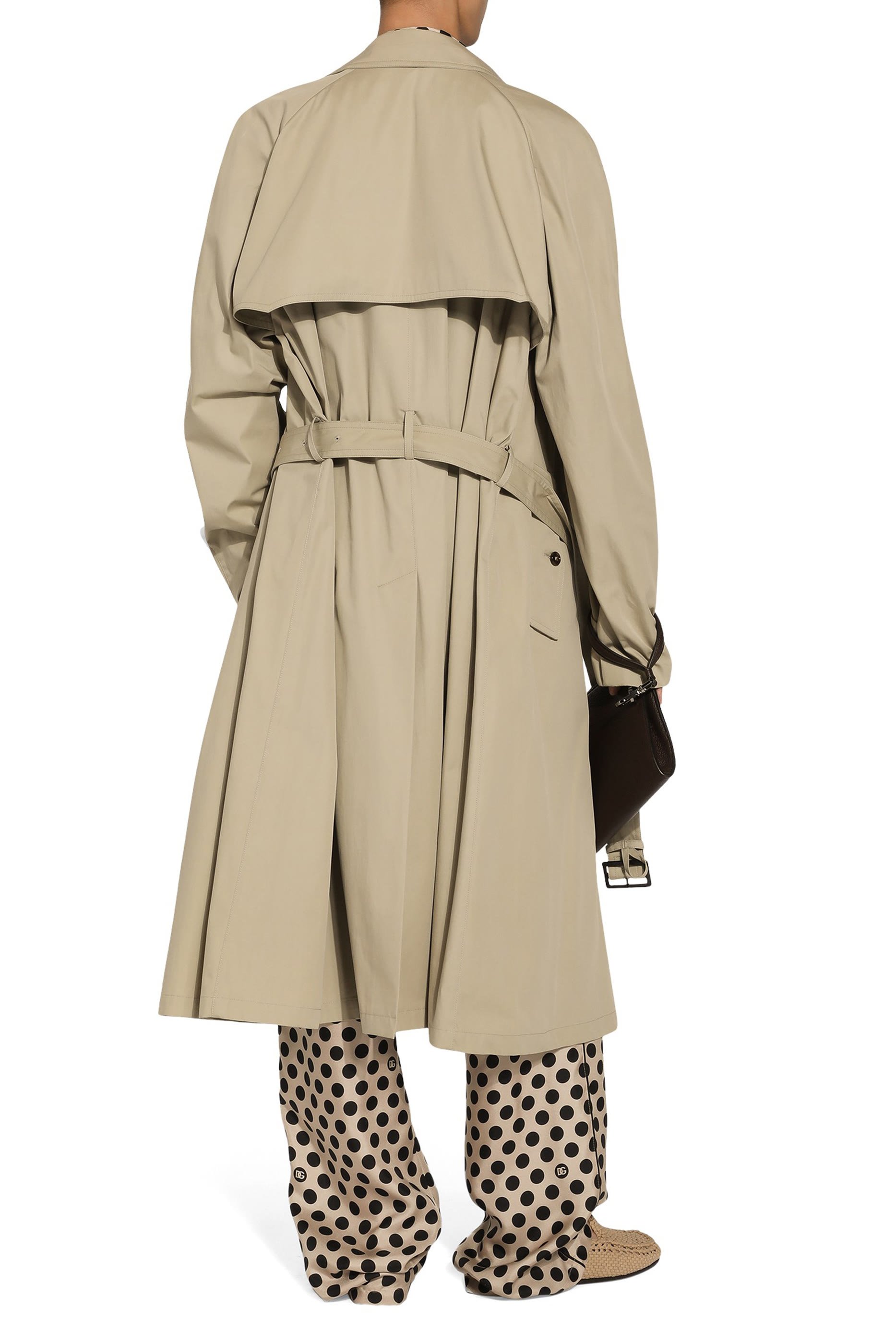 بنطال رياضي بنقشة نقاط وشعار الماركة حرير