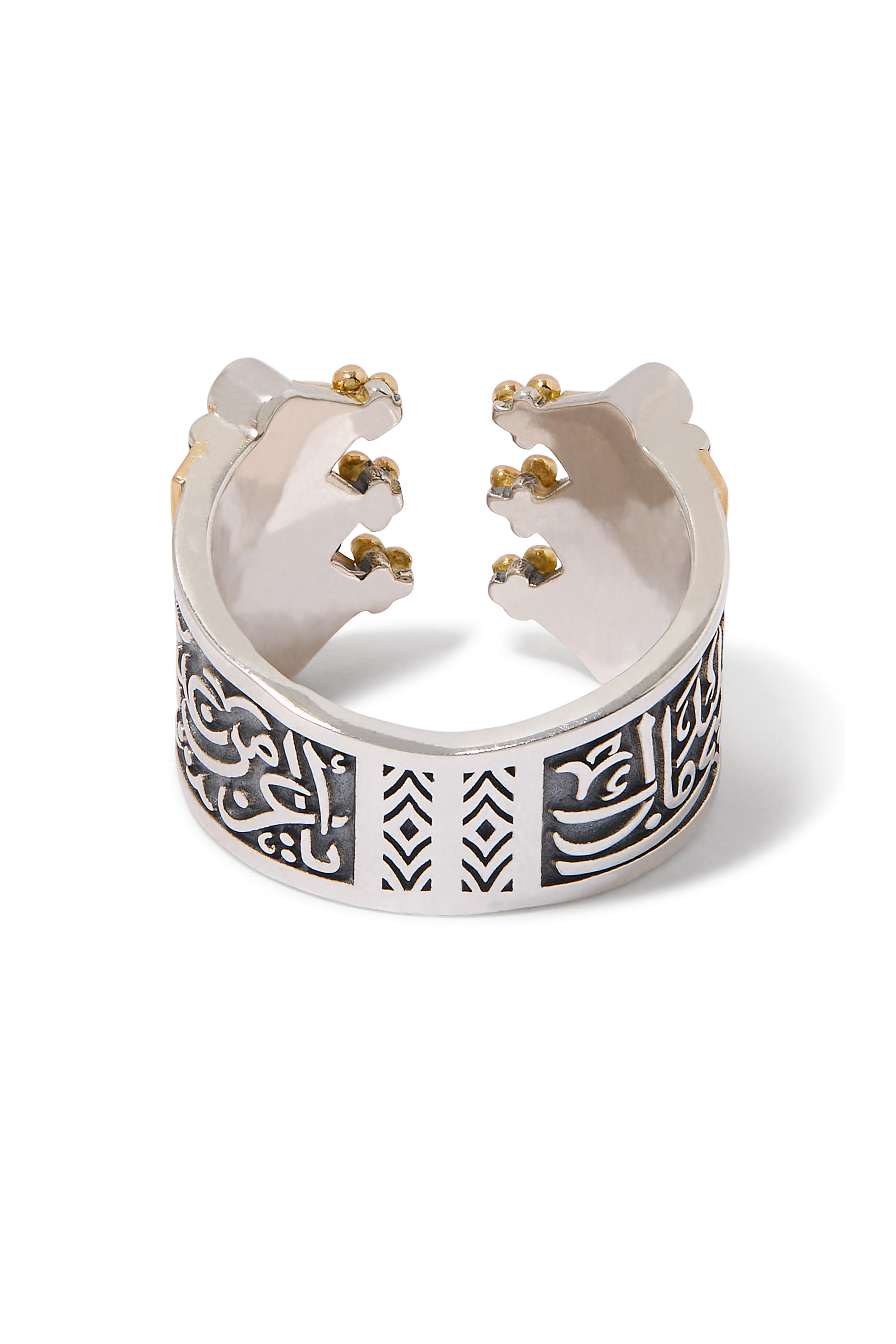 خاتم النور مرصع بالعقيق، ذهب أصفر عيار 18 وفضة إسترلينية