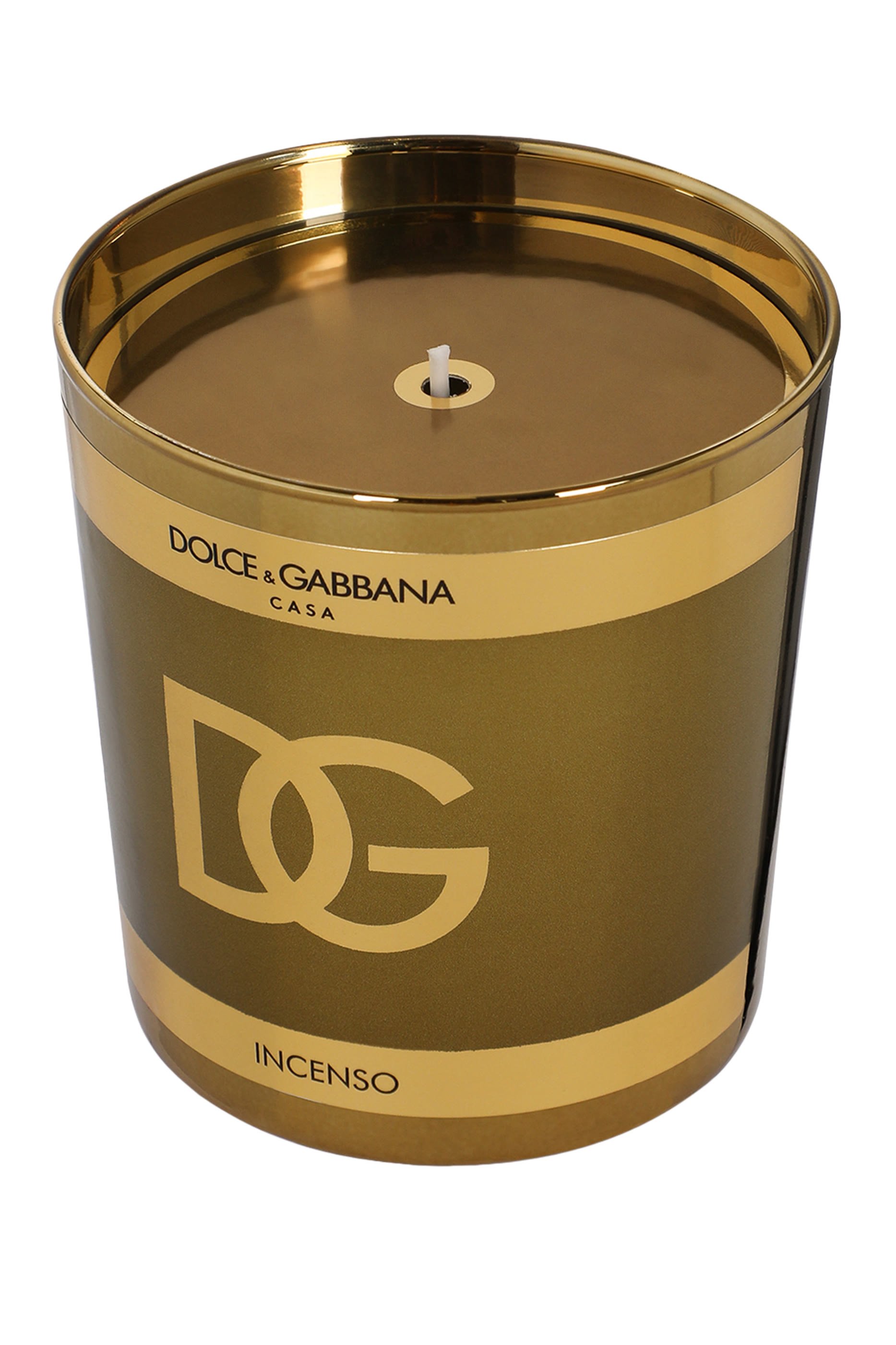 شمعة معطرة بشعار الماركة برائحة البخور