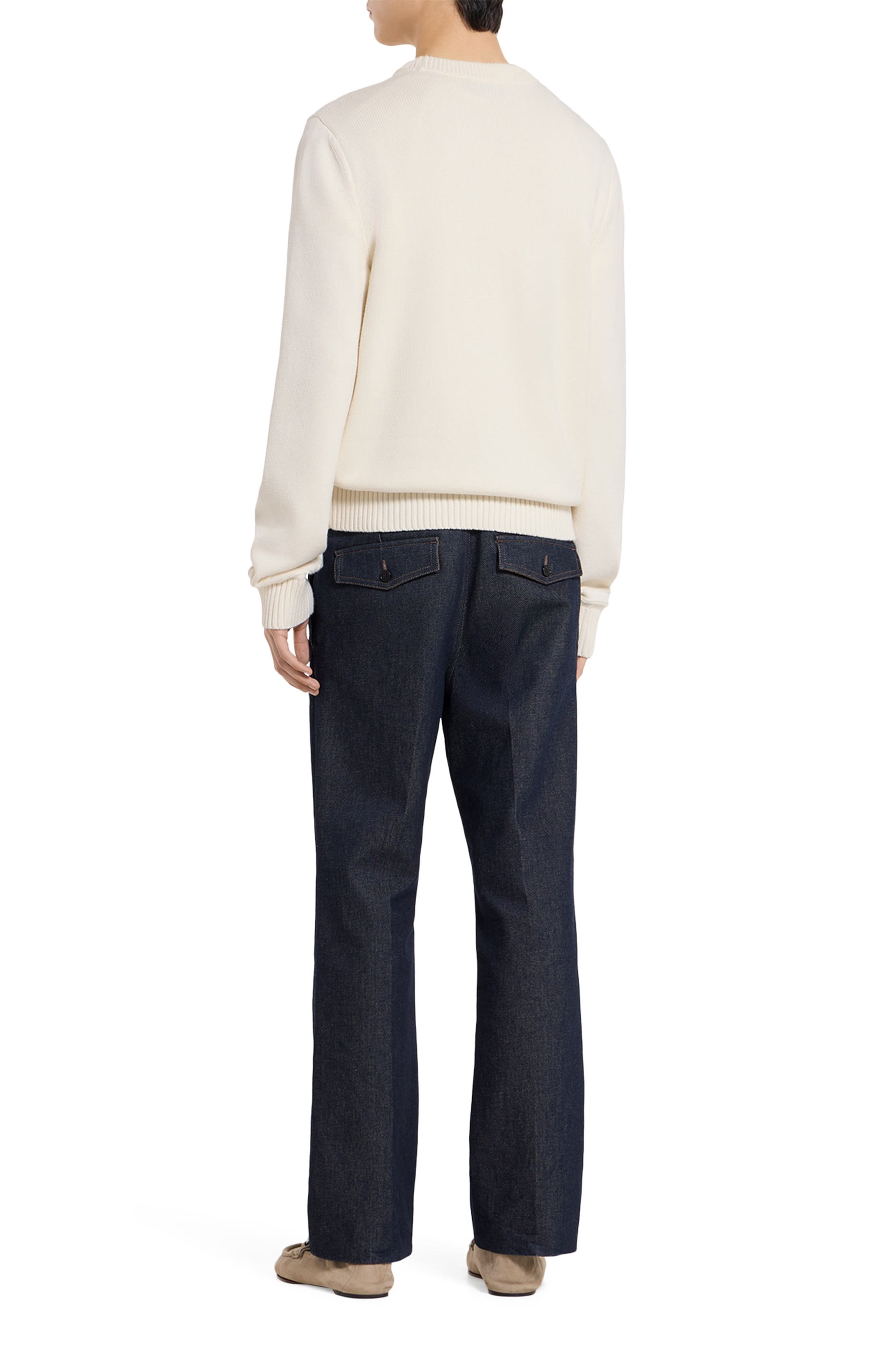 Logo Knit Cotton Wool Jumper 