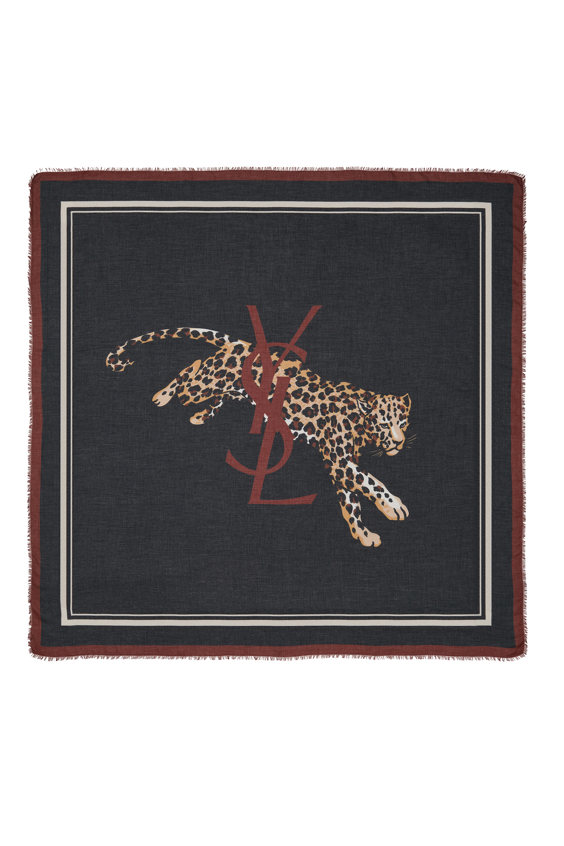 وشاح كبير مربع بنقشة جلد نمر