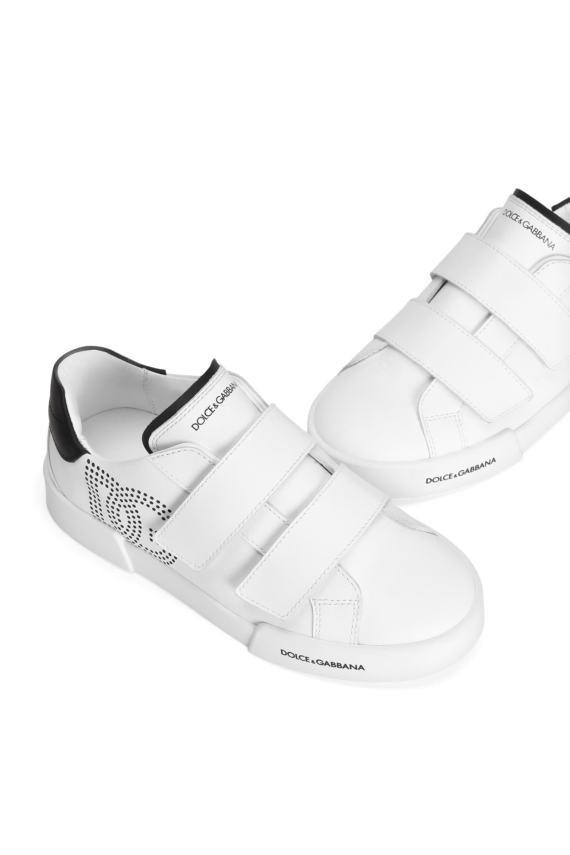 سنيكرز بشعار الماركة جلد عجل ونابا للأطفال