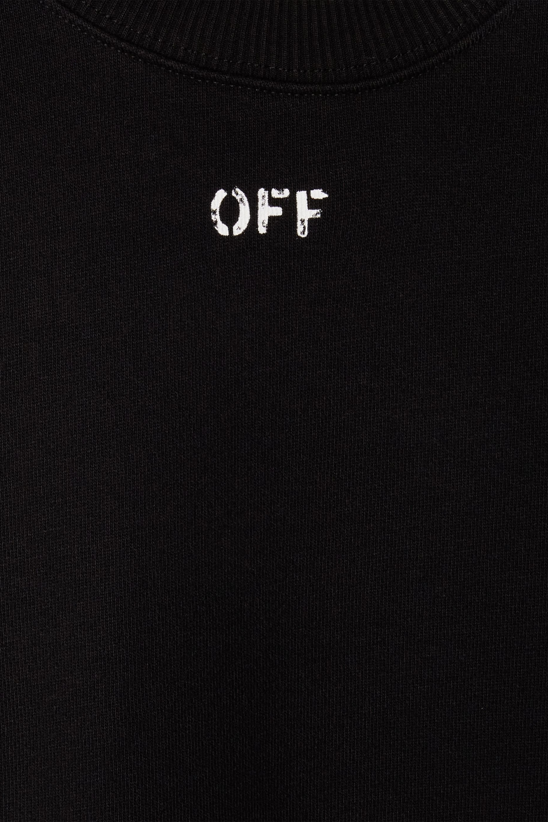 سويت شيرت بياقة ضيقة وطبعة شعار الماركة للأطفال