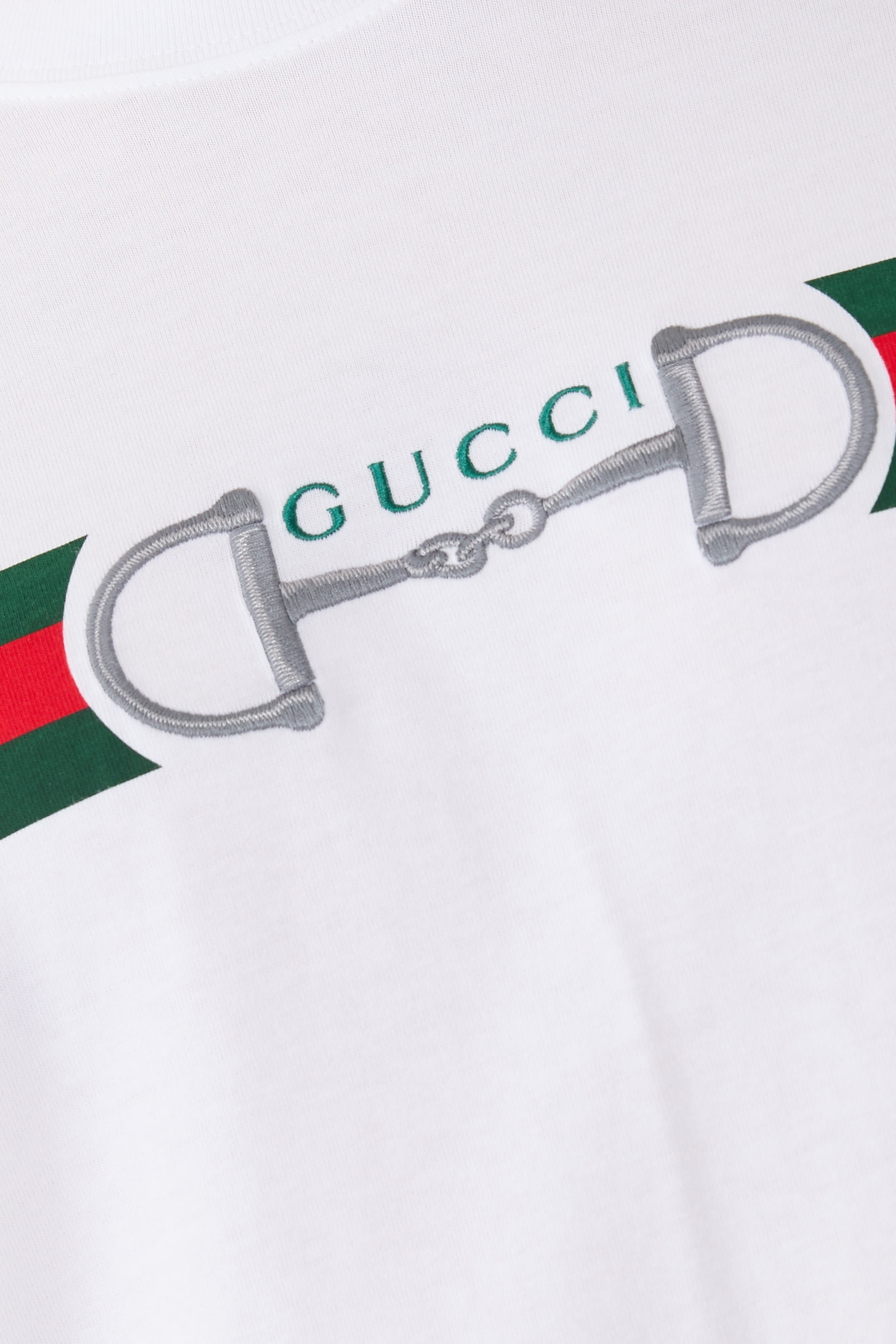 تيشيرت بتطريز شعار الماركة قطن جيرسيه