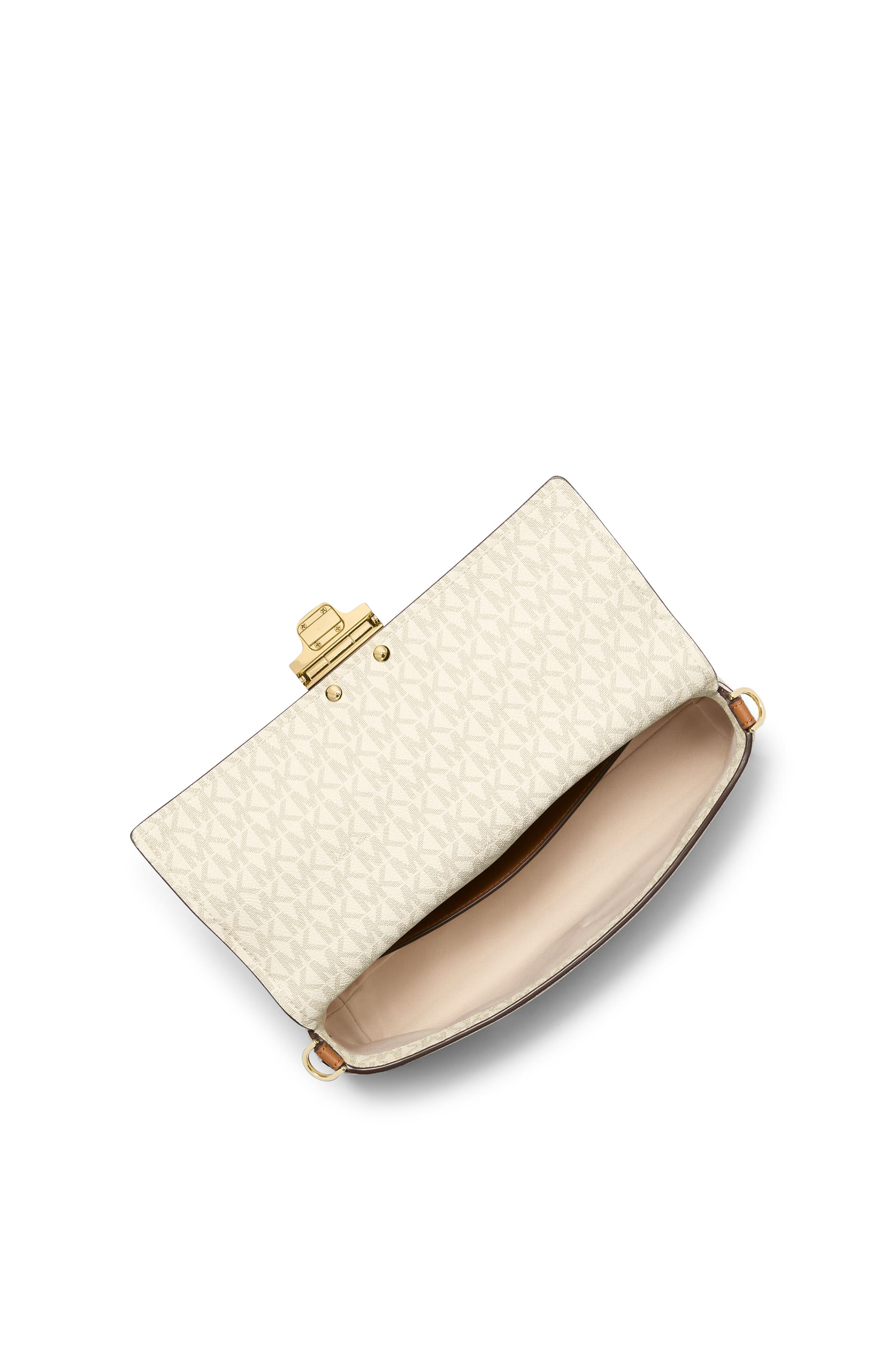 حقيبة كتف آدي متوسطة قابلة للتعديل مزينة بشعار الماركة