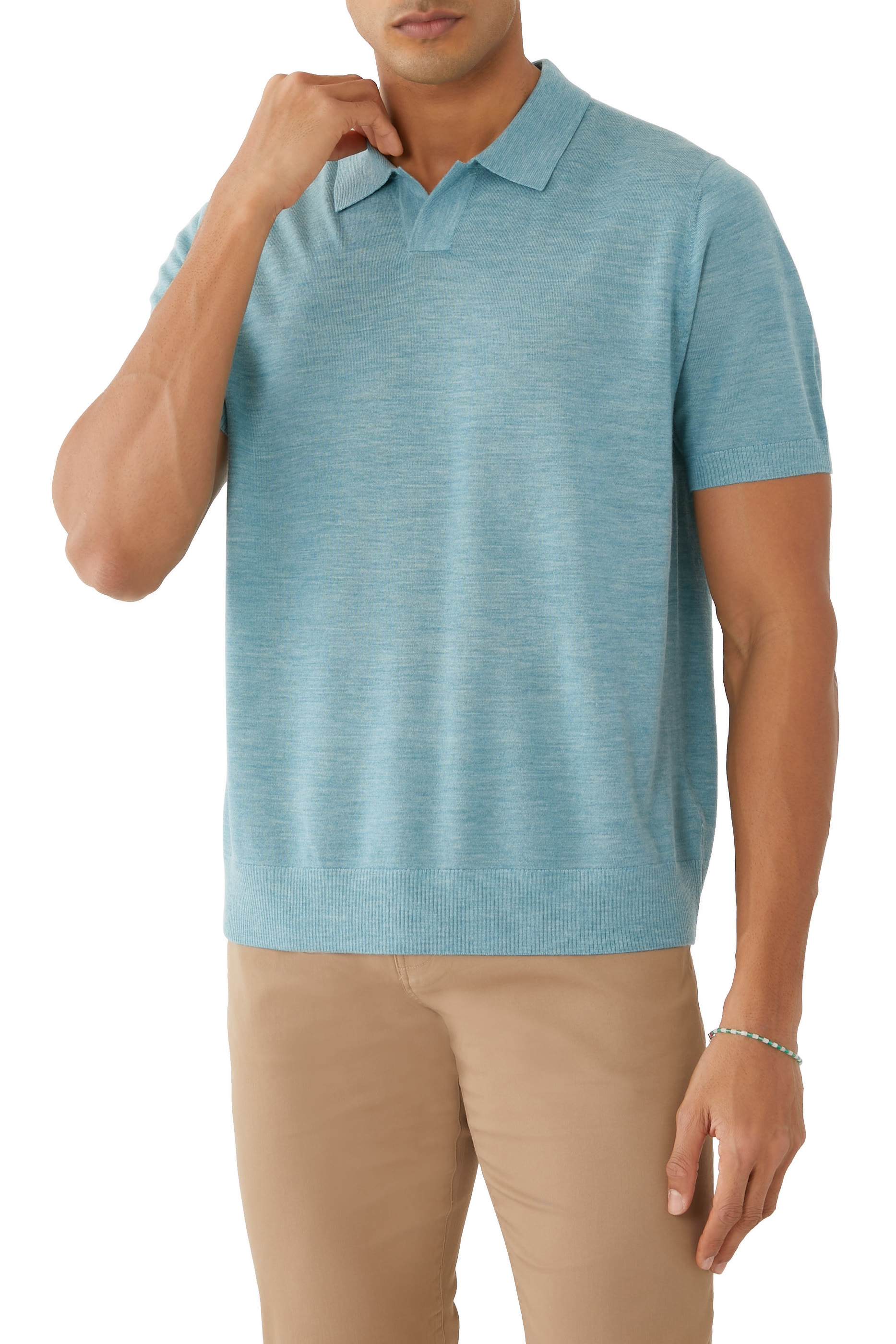 كنزة جوني بأكمام قصيرة