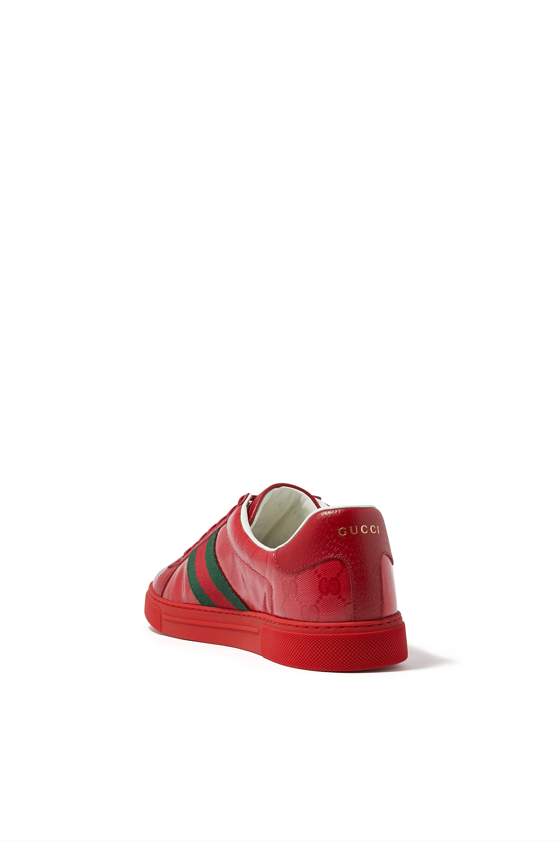 سنيكرز ايس مزين بكريستال ونقشة حرفي شعار الماركة قماش قنب