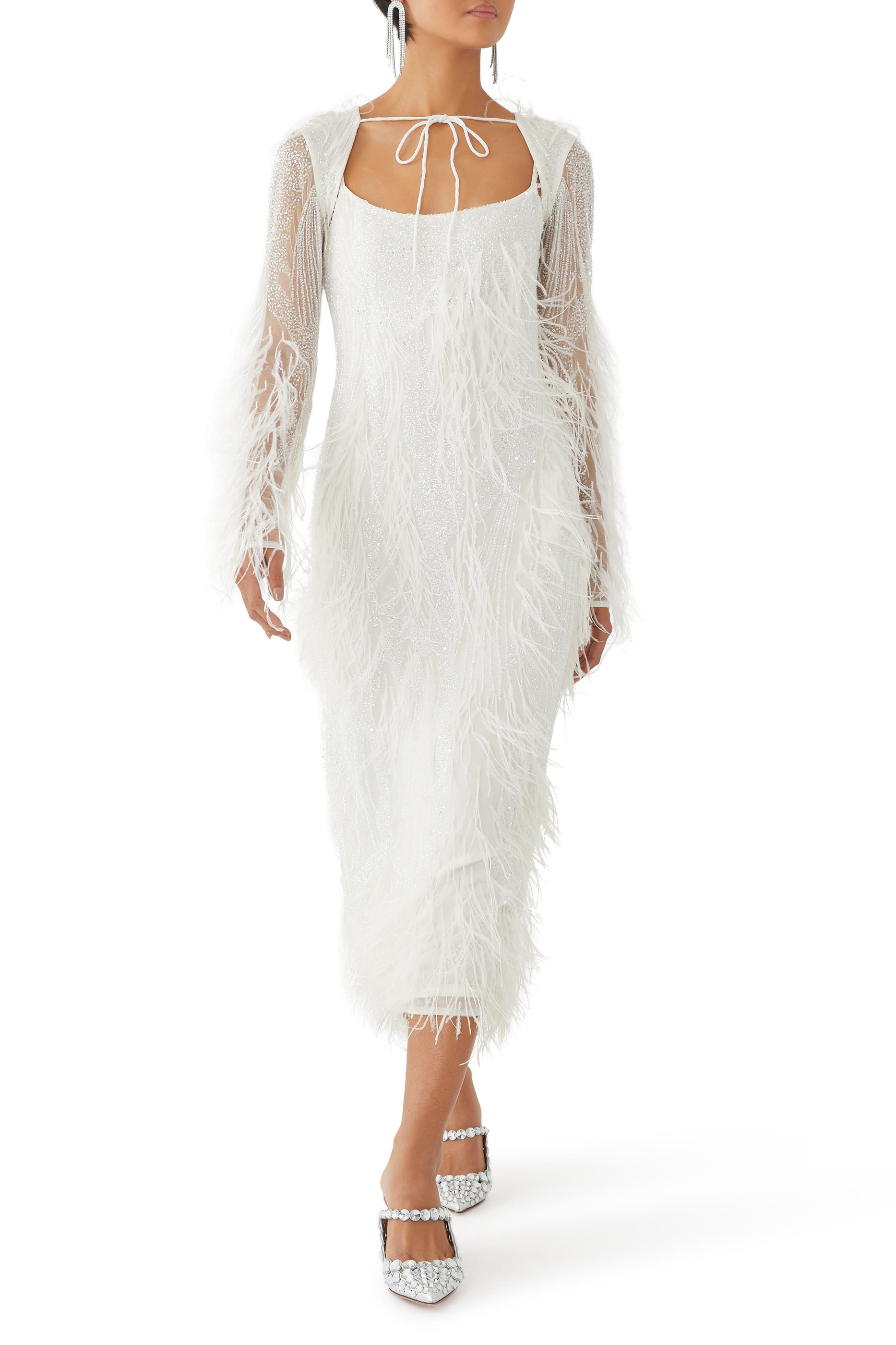 فستان أستر بوليرو مطرز يدويًا