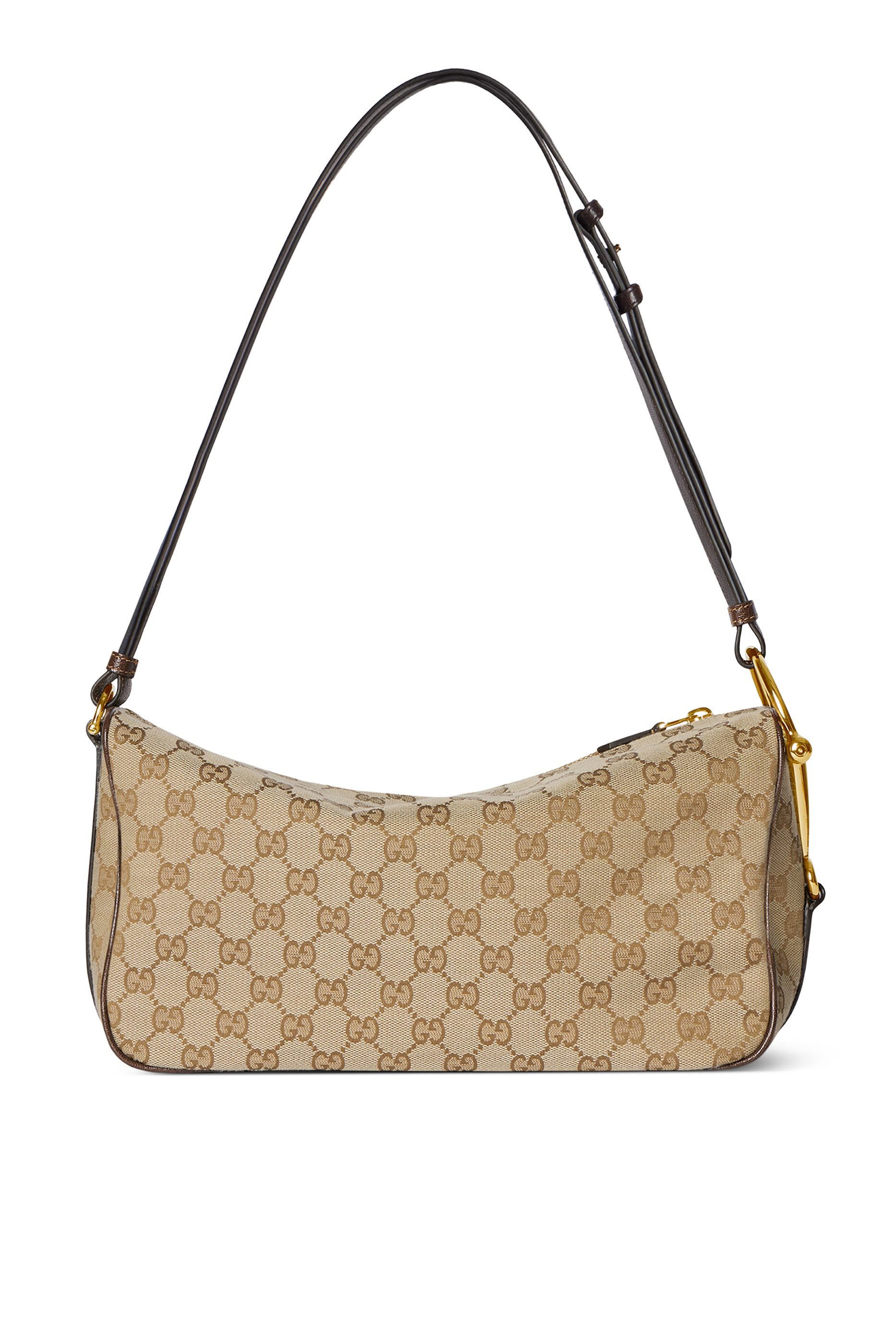 حقيبة كتف متوسطة بنصف حلية لجام حصان