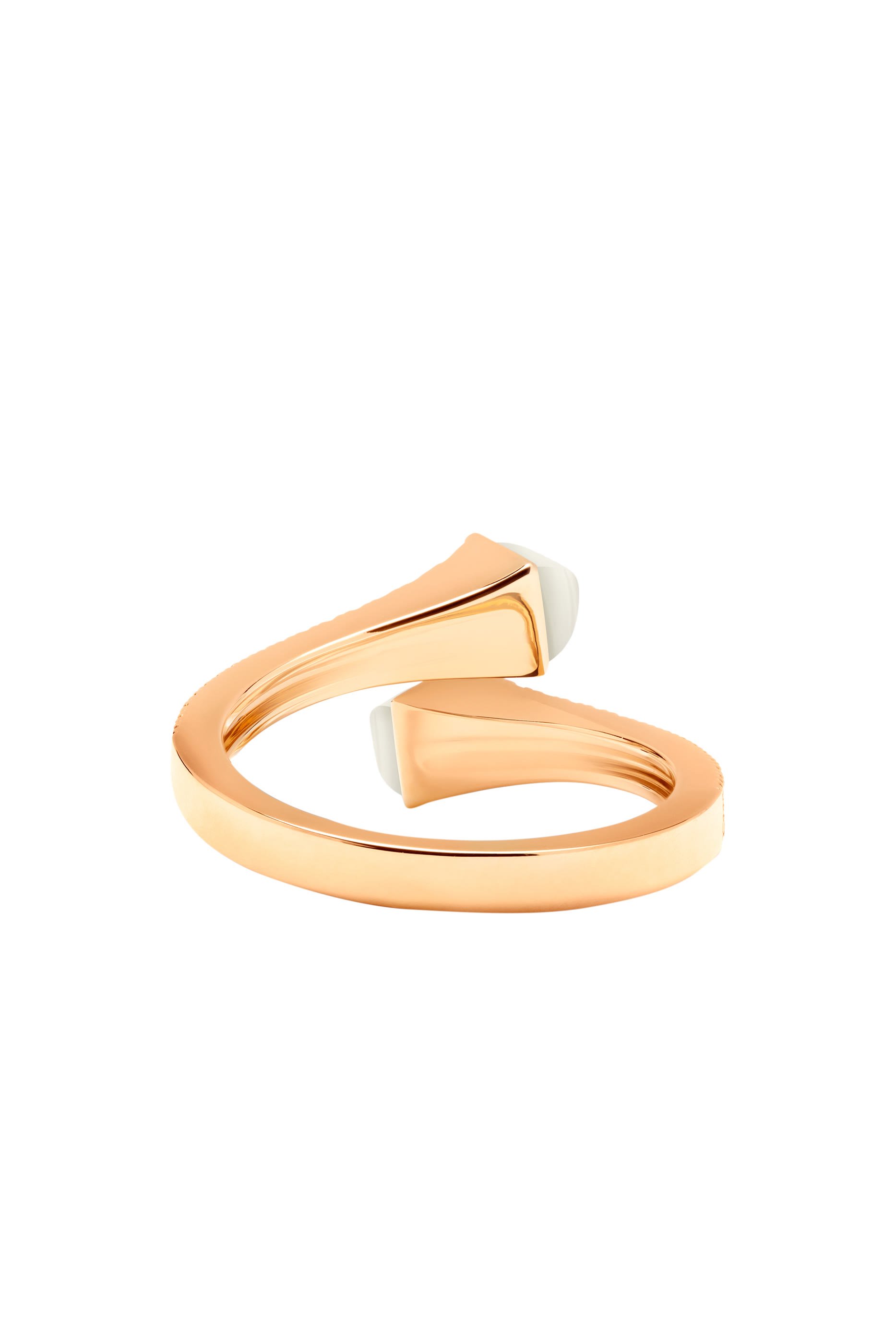 خاتم كليو سهل الارتداء مرصع بماس وحجر القمر