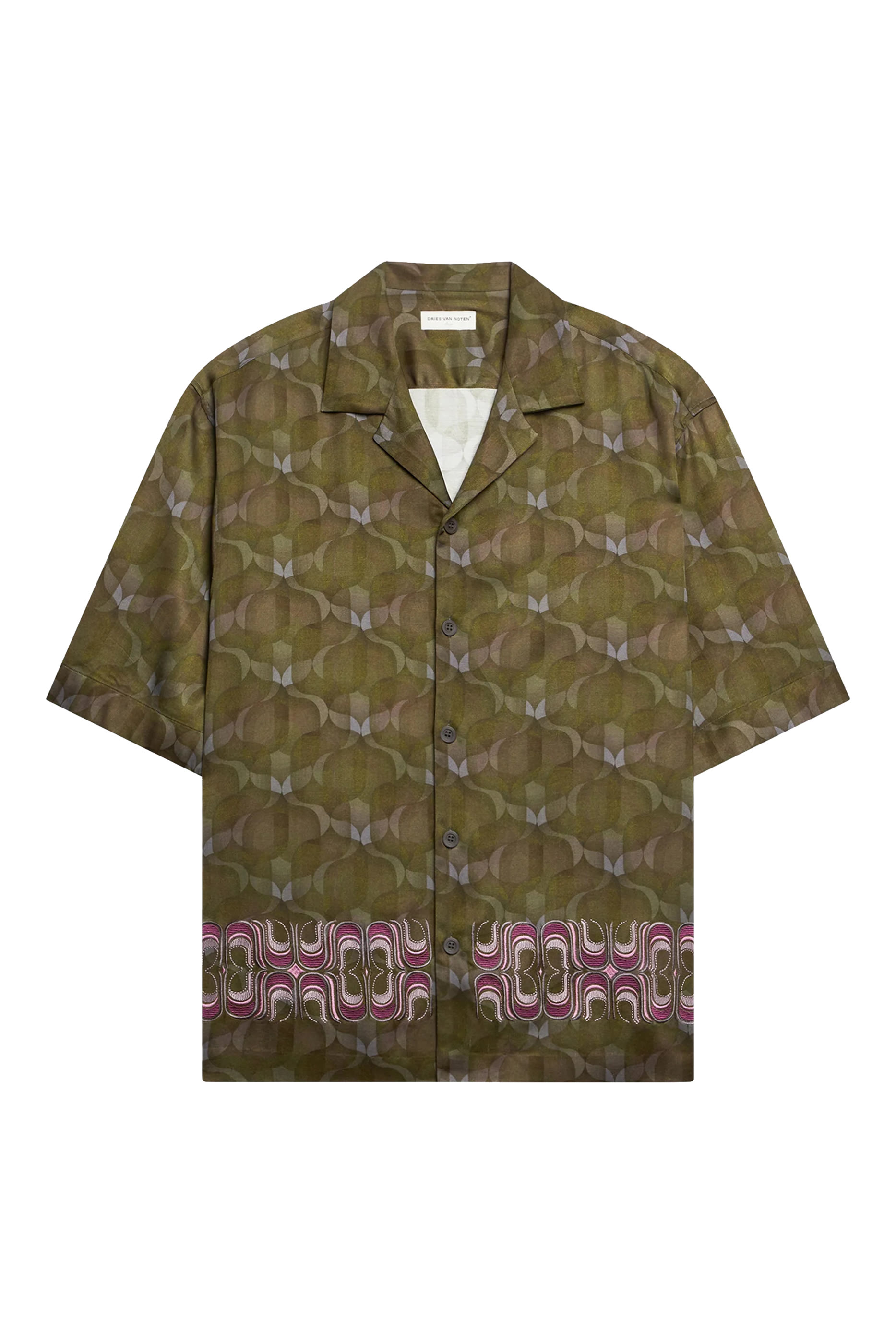 قميص بقصة مربعة بتطريزات