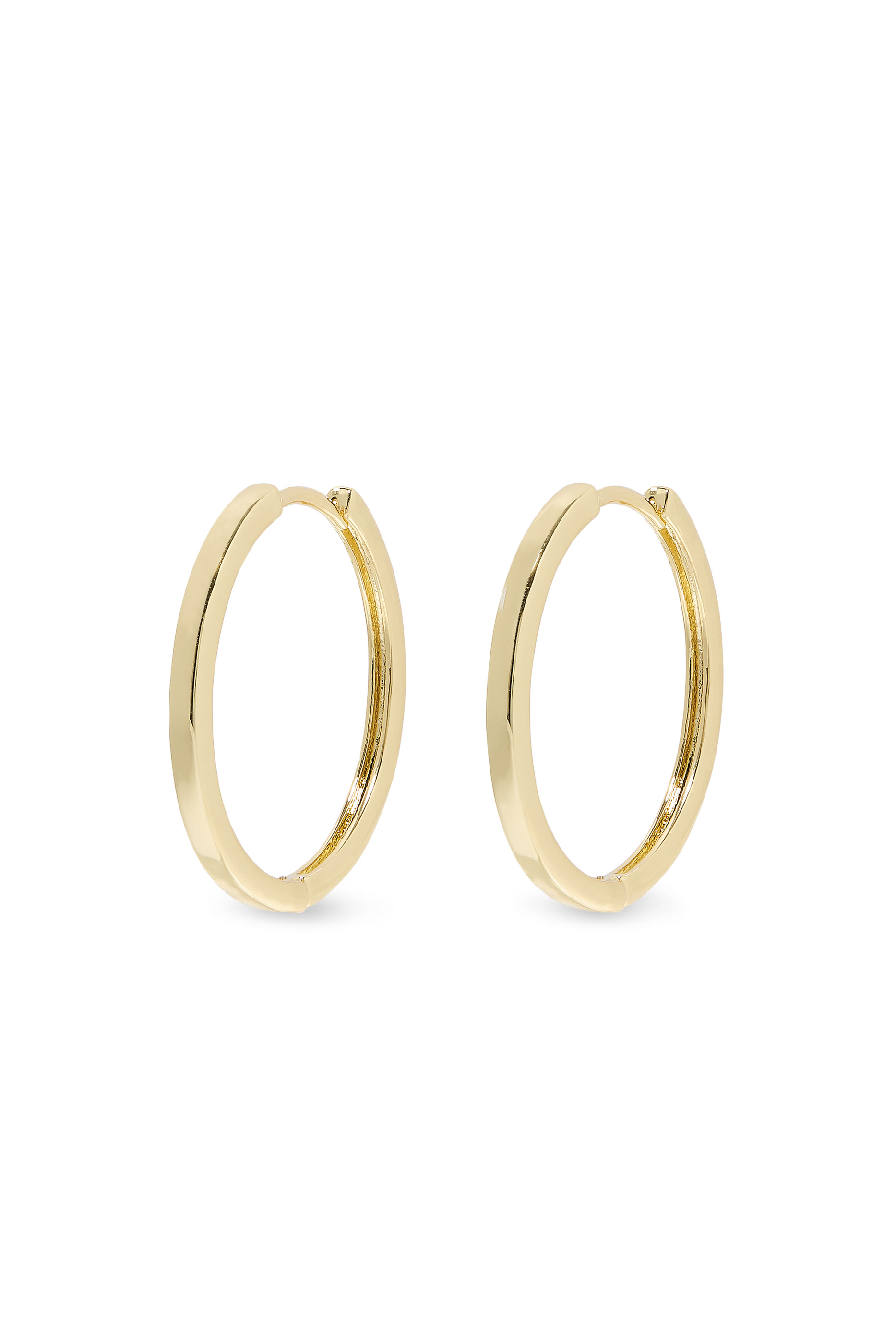 أقراط دائرية تايملس، طلاء بذهب عيار 18