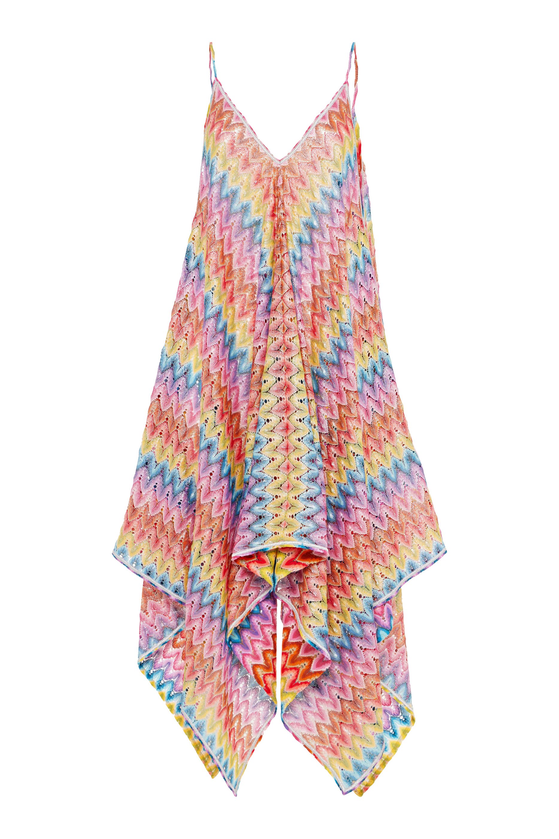 فستان بنقشة خطوط متعرجة للإرتداء فوق ملابس السباحة