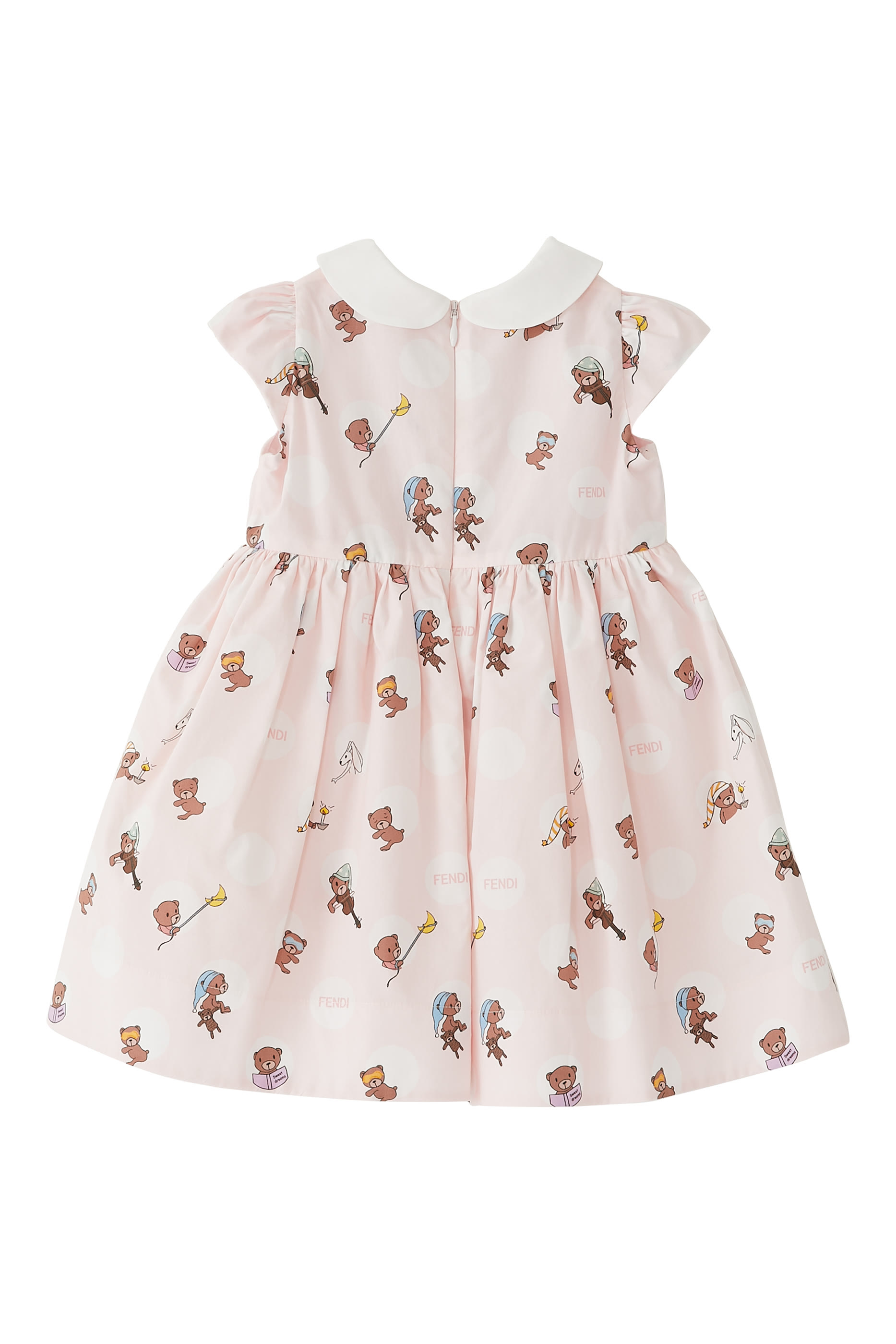 طقم فستان للأطفال بياقة وسروال تحتي، قطعتين