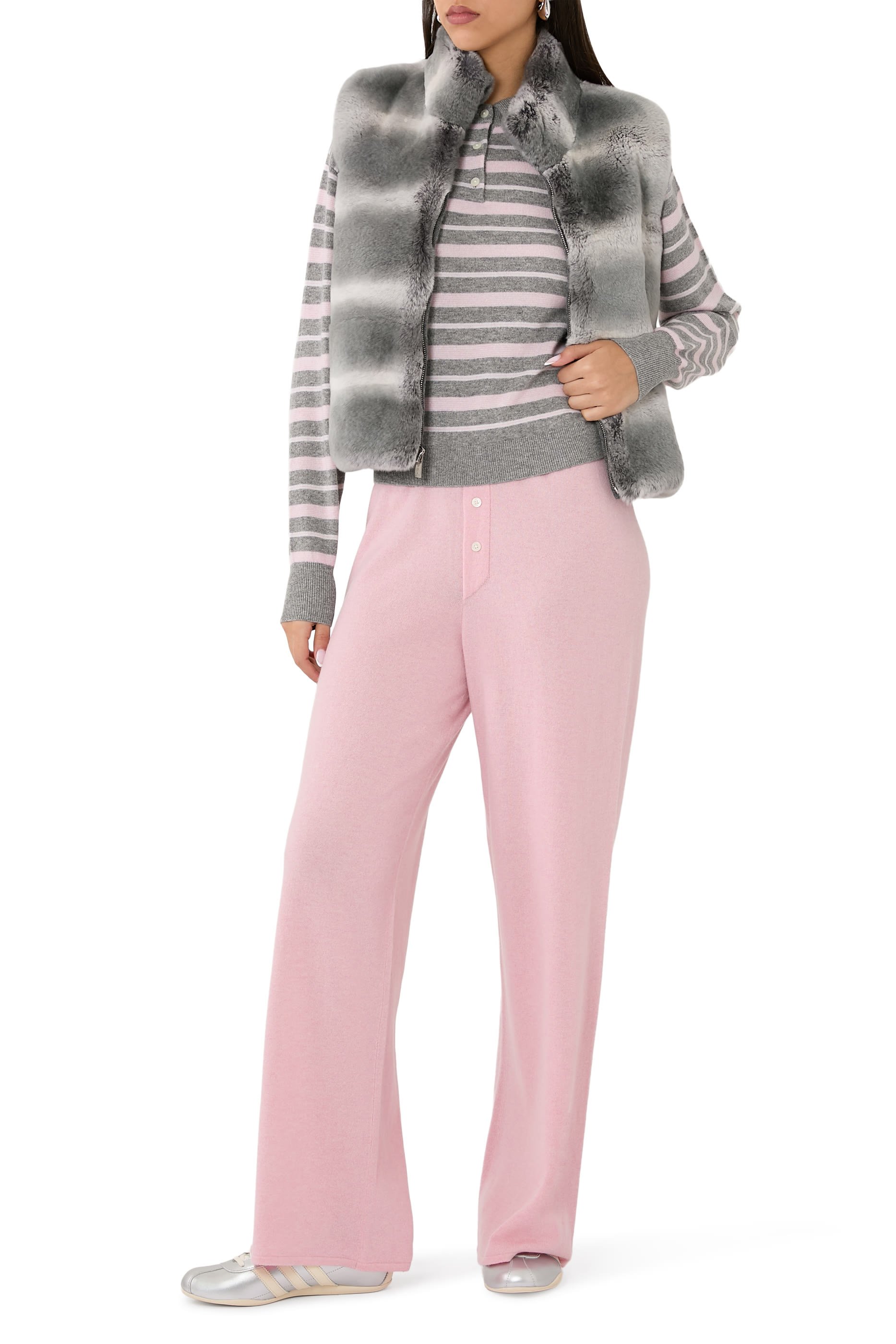 قميص بولو بتصميم جامعي بنقشة مخططة