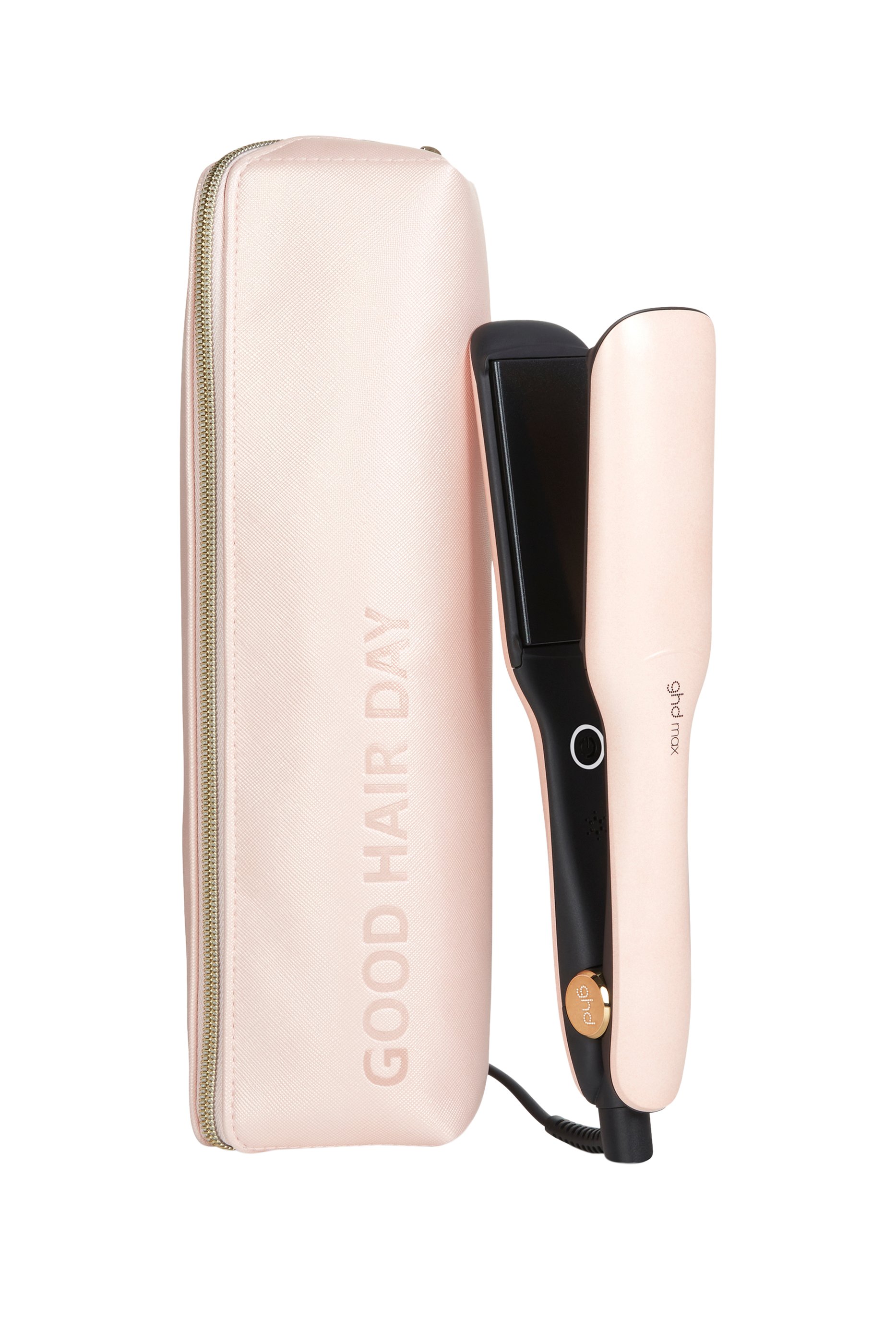 مكواة فرد الشعر ذهبي وردي