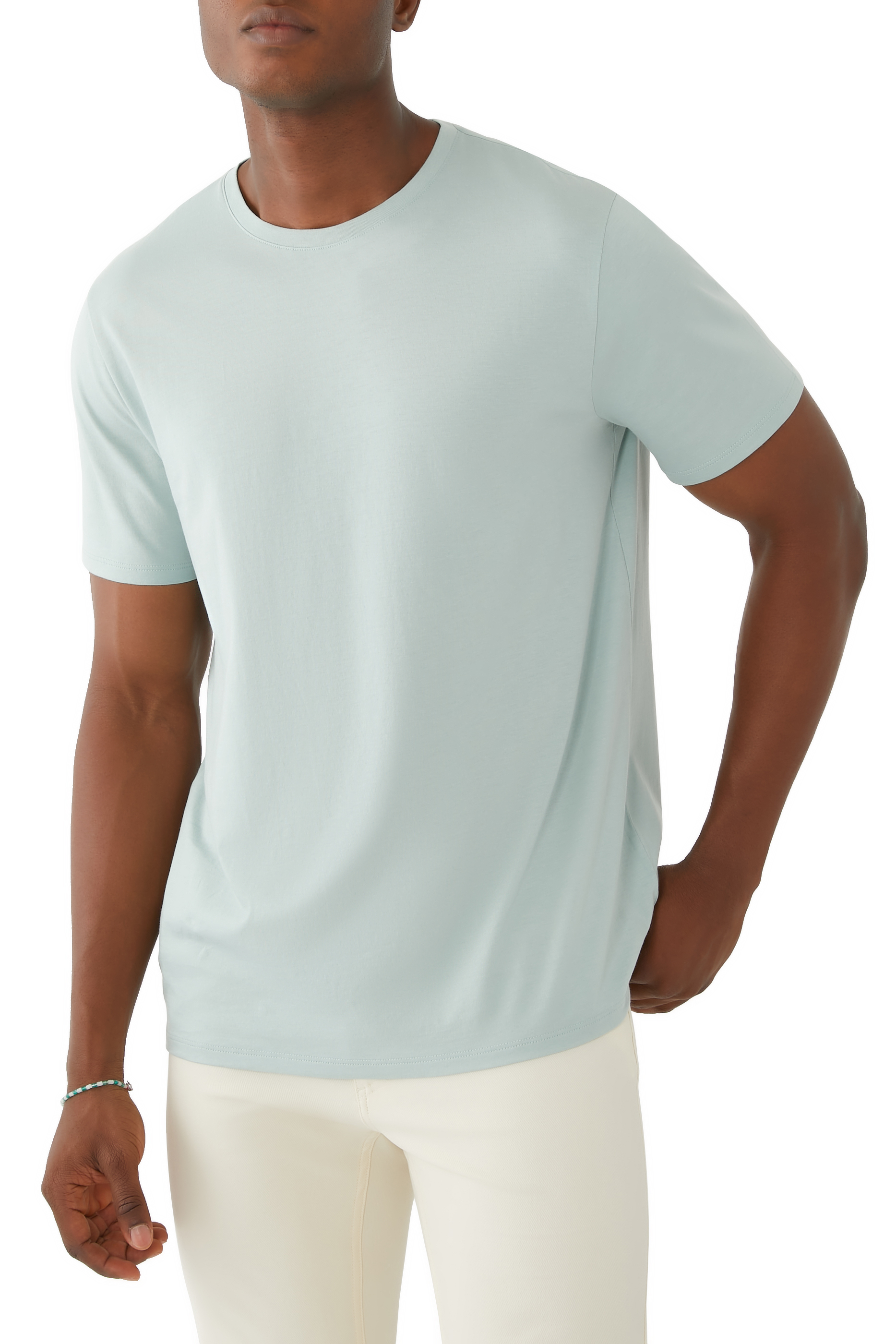 تيشرت بياقة ضيقة قطن بيما