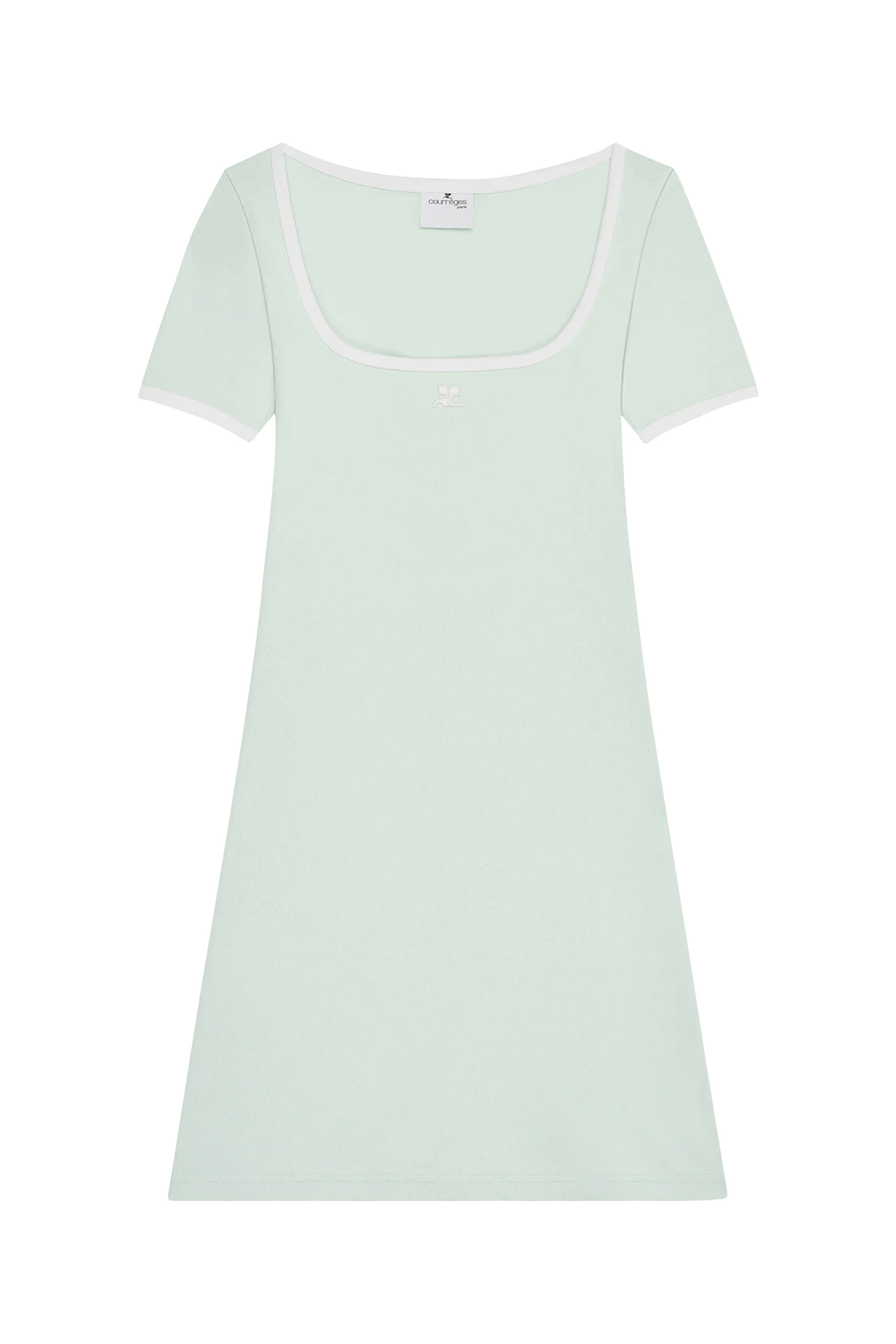 فستان قصير بتصميم متباين