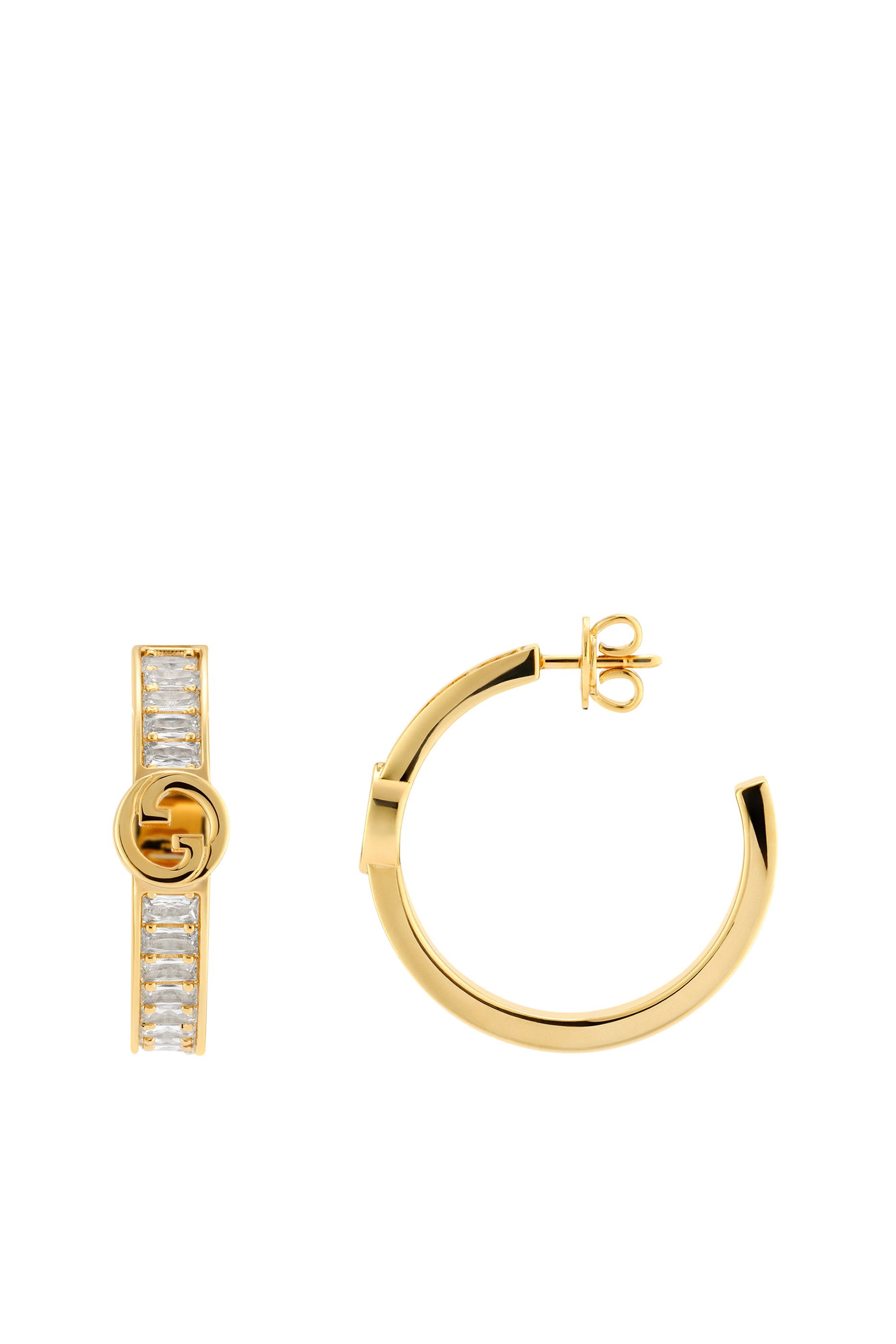 أقراط بلوندي مرصعة بالكريستال