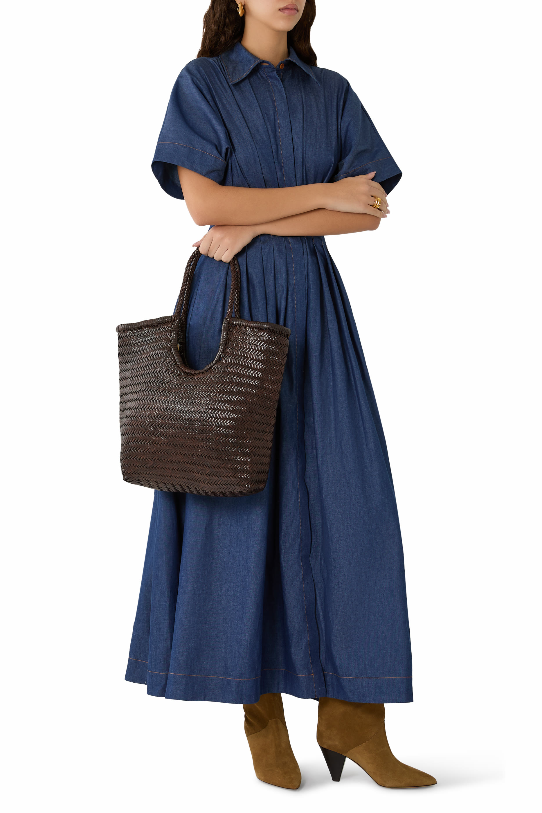 حقيبة يد ان اس تريبل جامب بتصميم مجدول