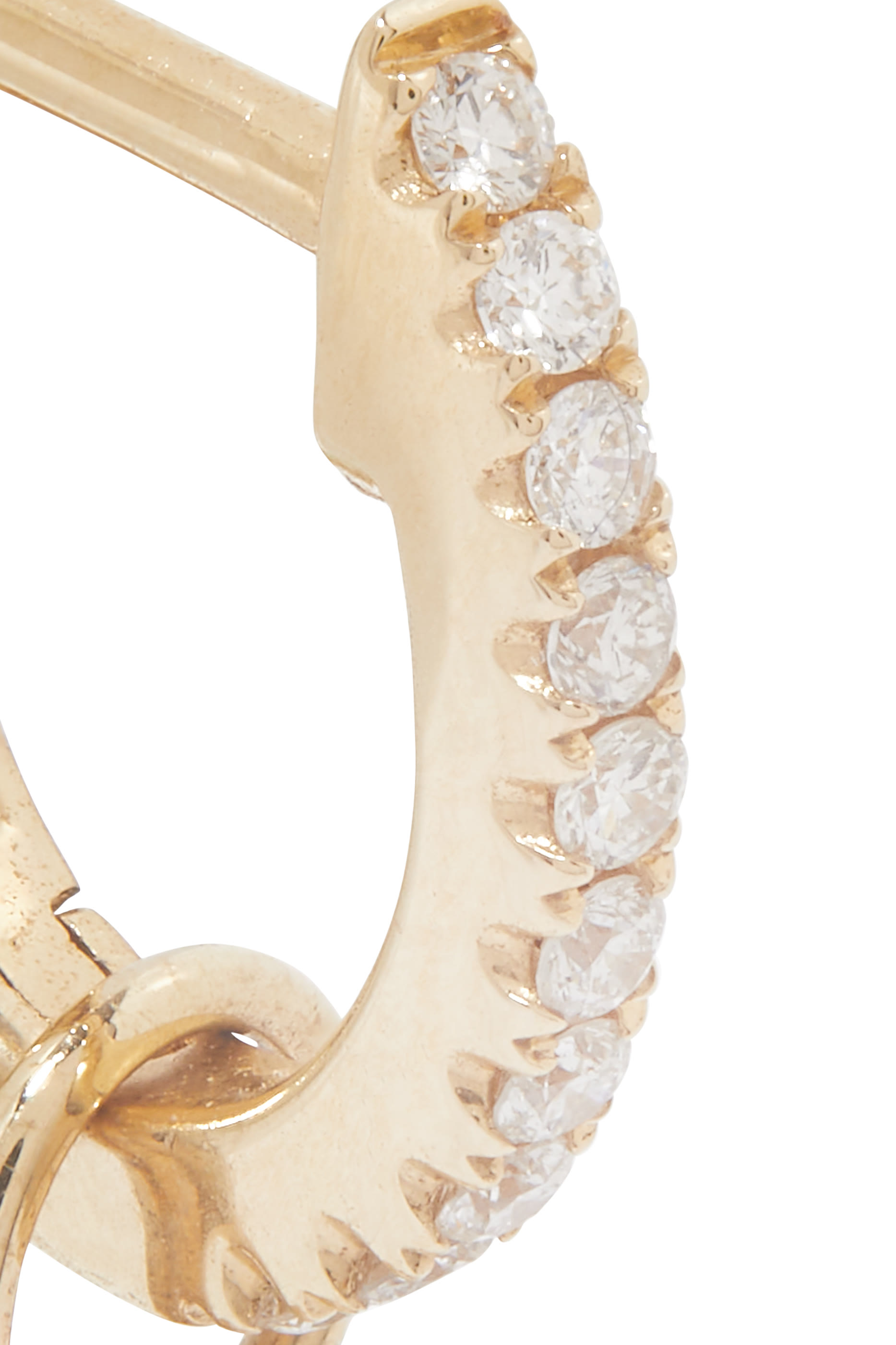 قرط متدلي بتصميم سمايلي فايس مرصع بالماس