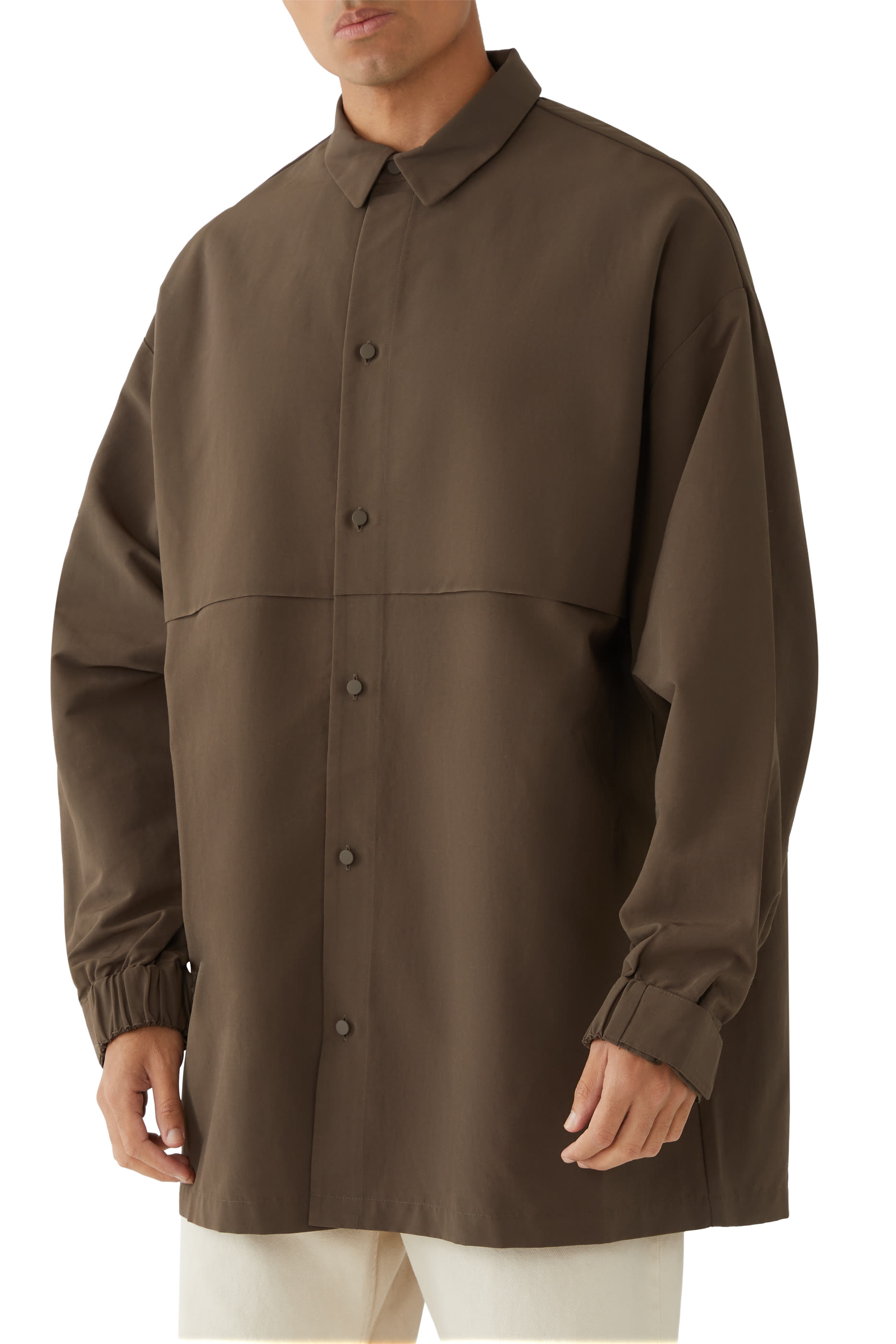 قميص بنمط جاكيت عسكري نايلون