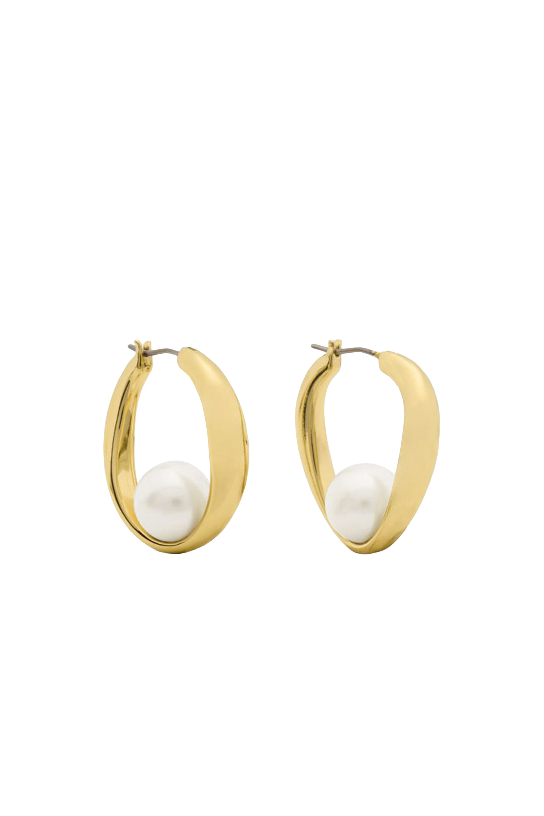 أقراط دائرية هارموني زجاج وتيتانيوم