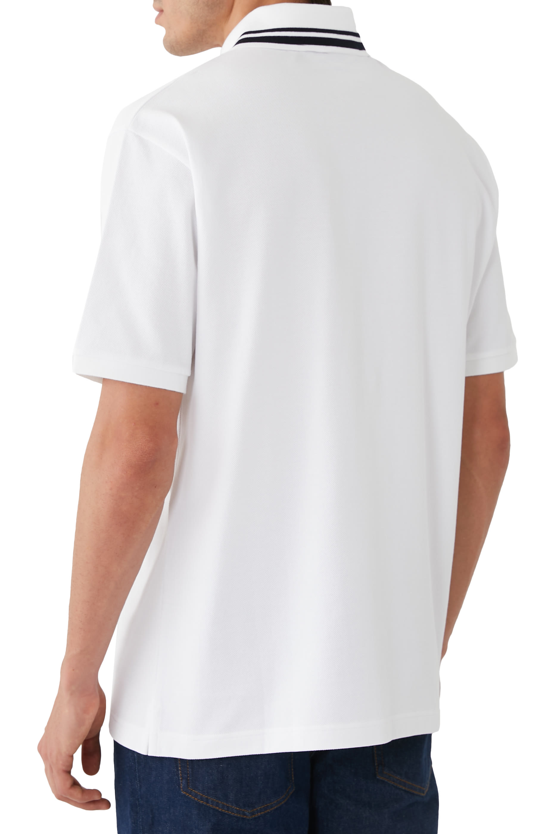 قميص بولو بطبعة شعار الماركة قطن