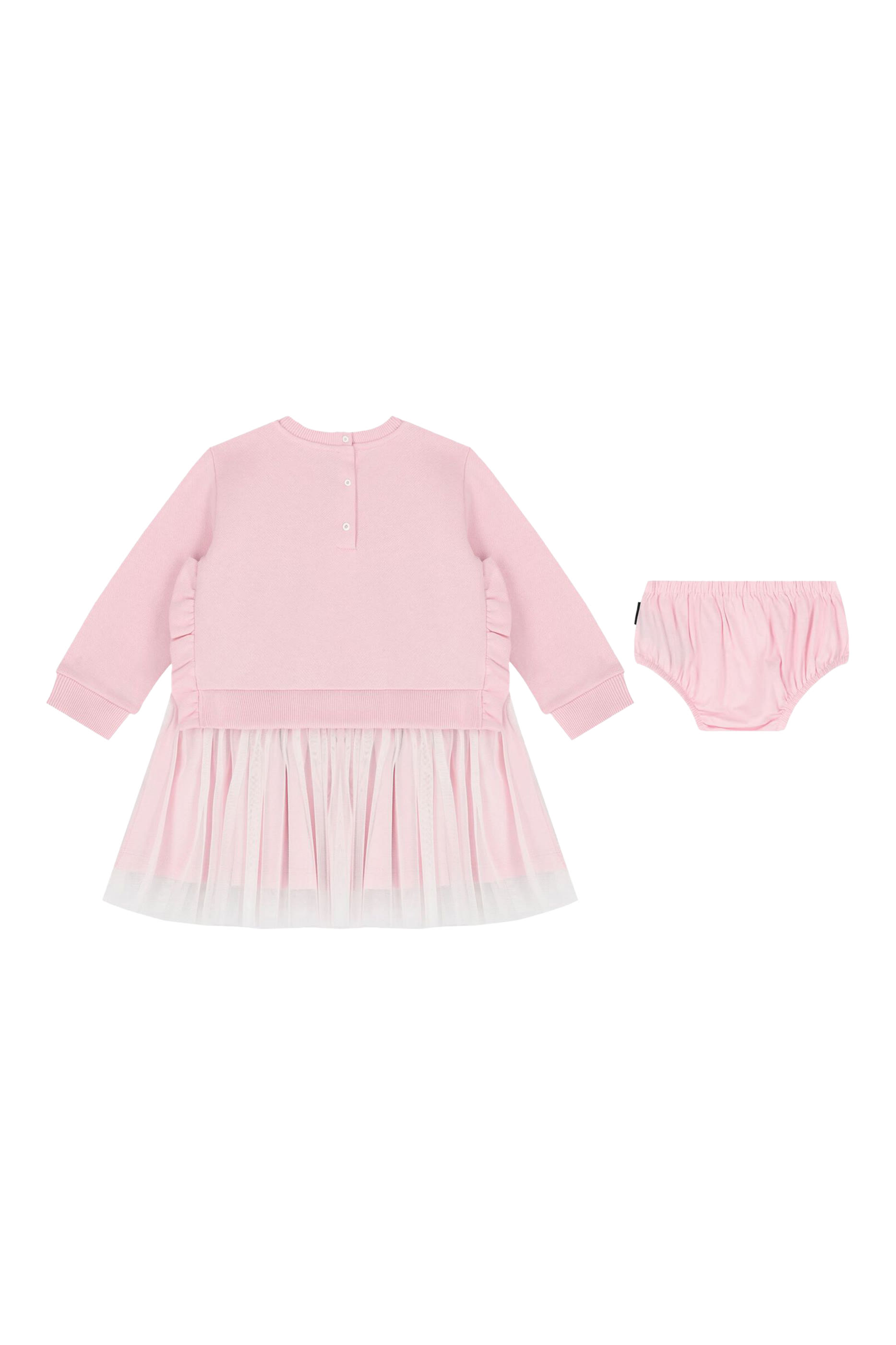 طقم فستان بشعار الماركة للأطفال