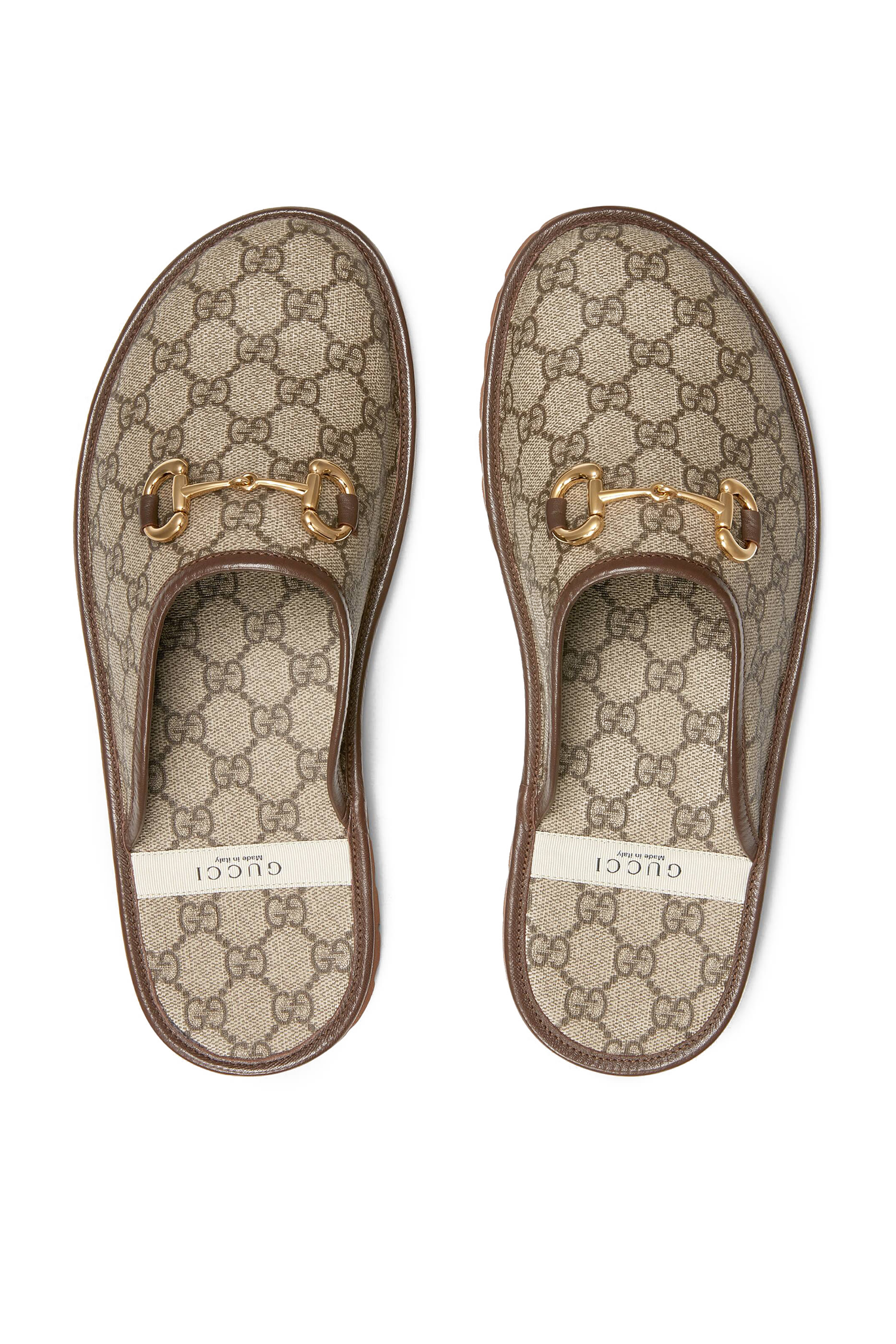 حذاء مفتوح من الخلف قنب بشعار GG&rlm;