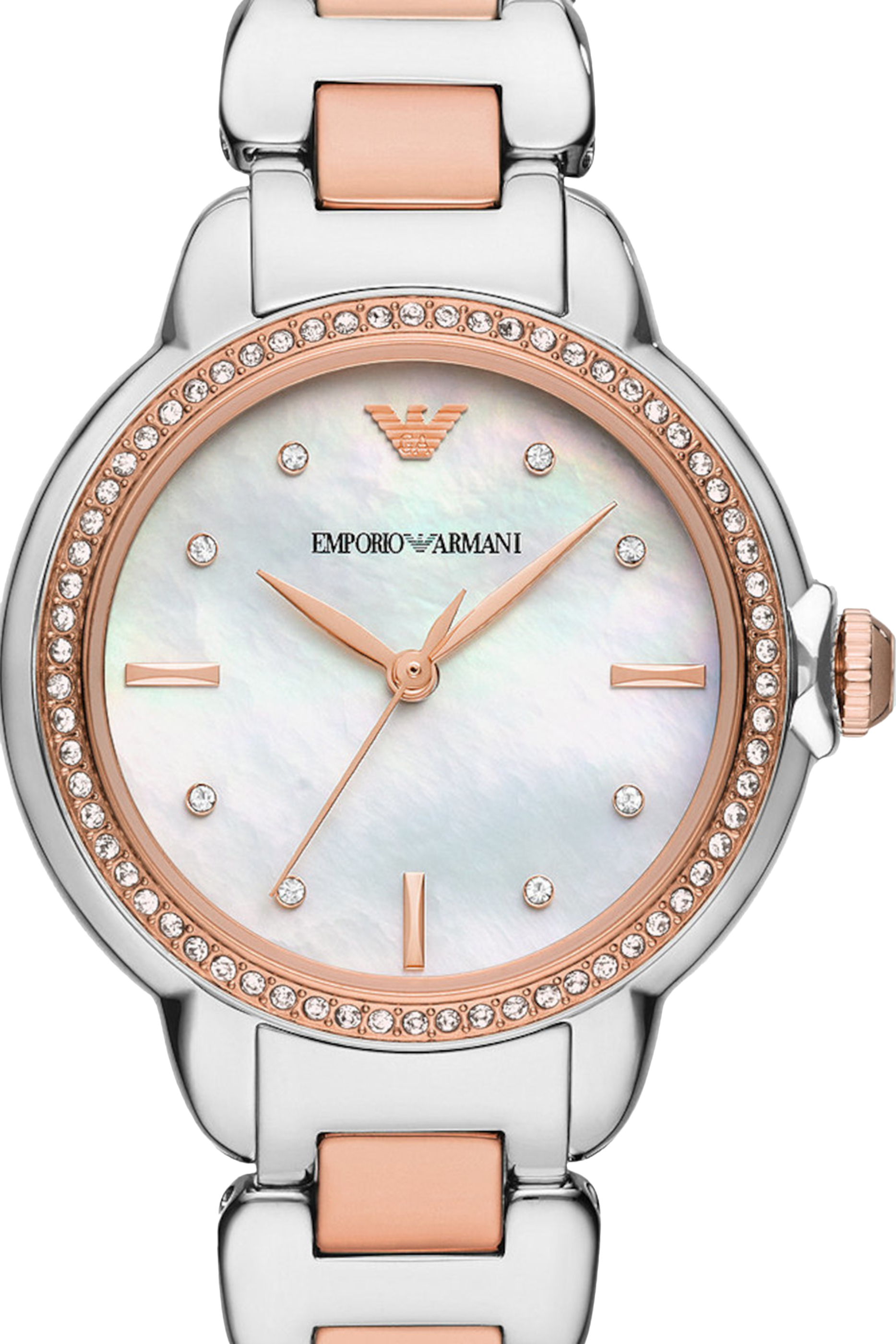 ساعة بلونين وحركة ثنائية العقارب ستانلس ستيل 32 مم